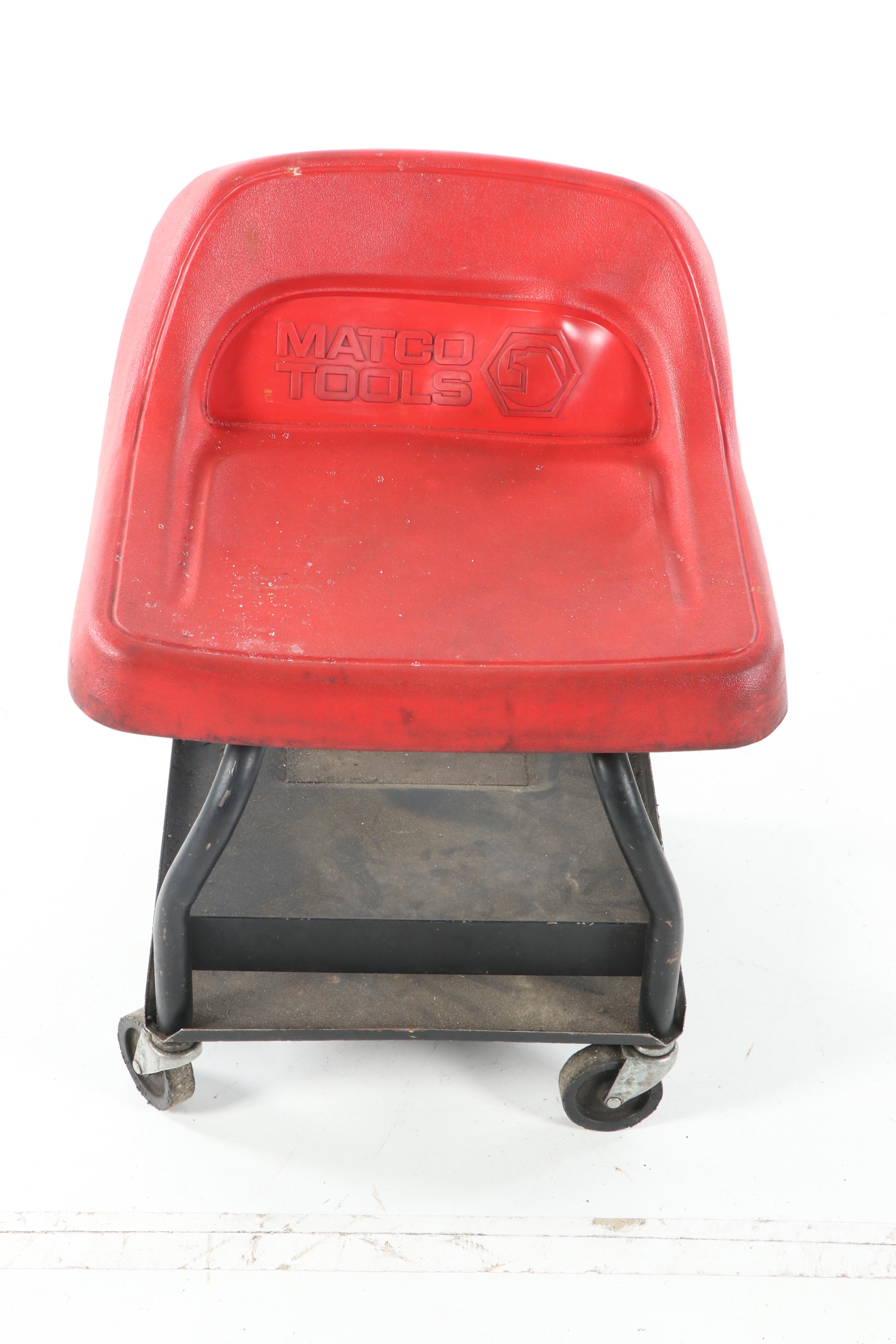 Matco Rolling Seat, AC Delco Three Ton Jack Stands, DSR Battery Charger and More