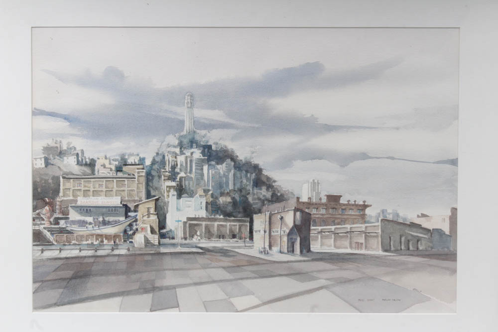 Marlon Malcom Watercolor Painting "Front Street"