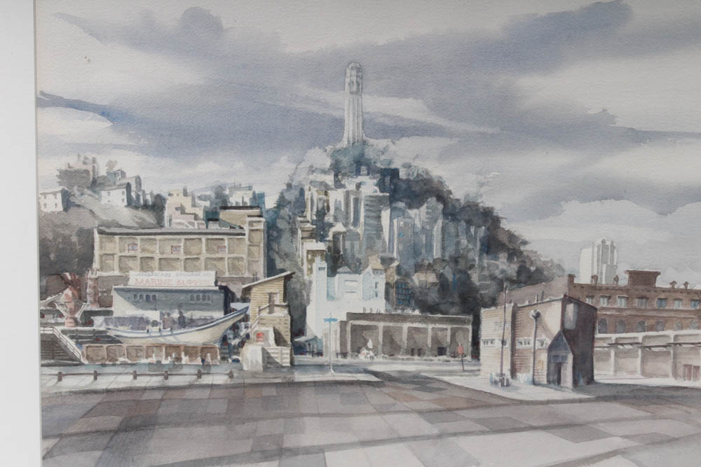 Marlon Malcom Watercolor Painting "Front Street"