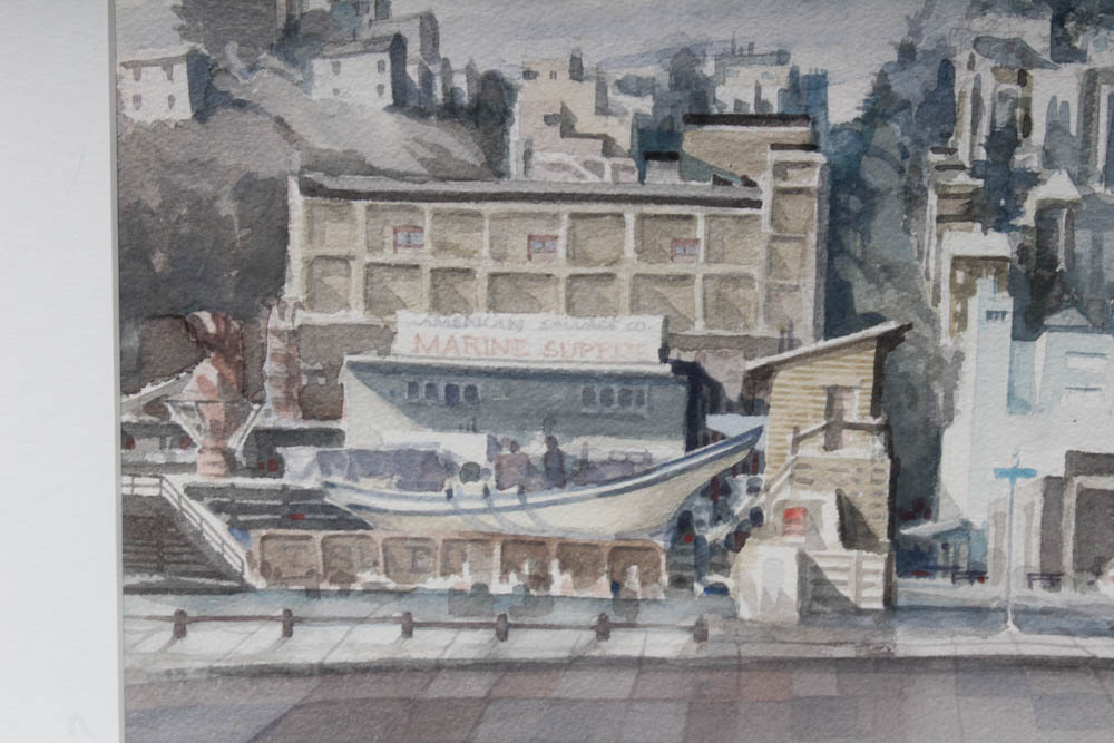 Marlon Malcom Watercolor Painting "Front Street"