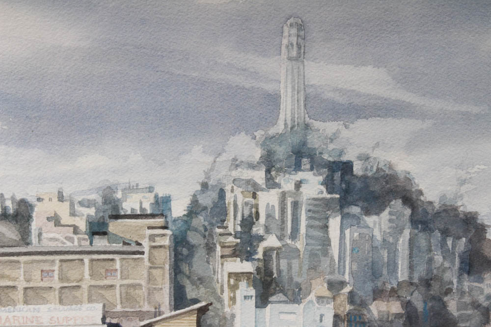 Marlon Malcom Watercolor Painting "Front Street"