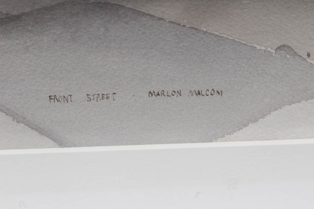Marlon Malcom Watercolor Painting "Front Street"