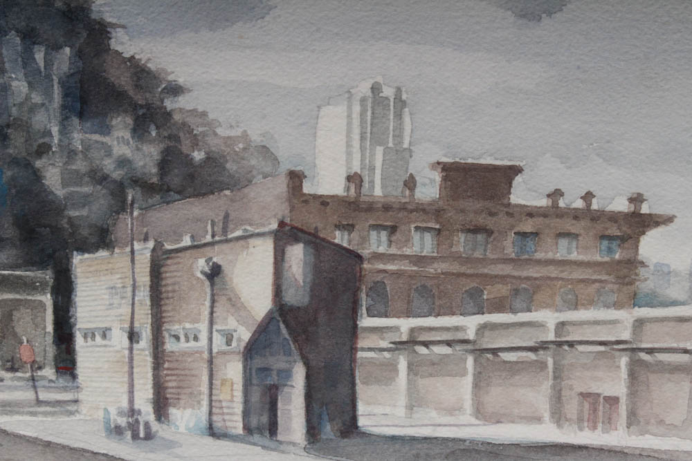 Marlon Malcom Watercolor Painting "Front Street"