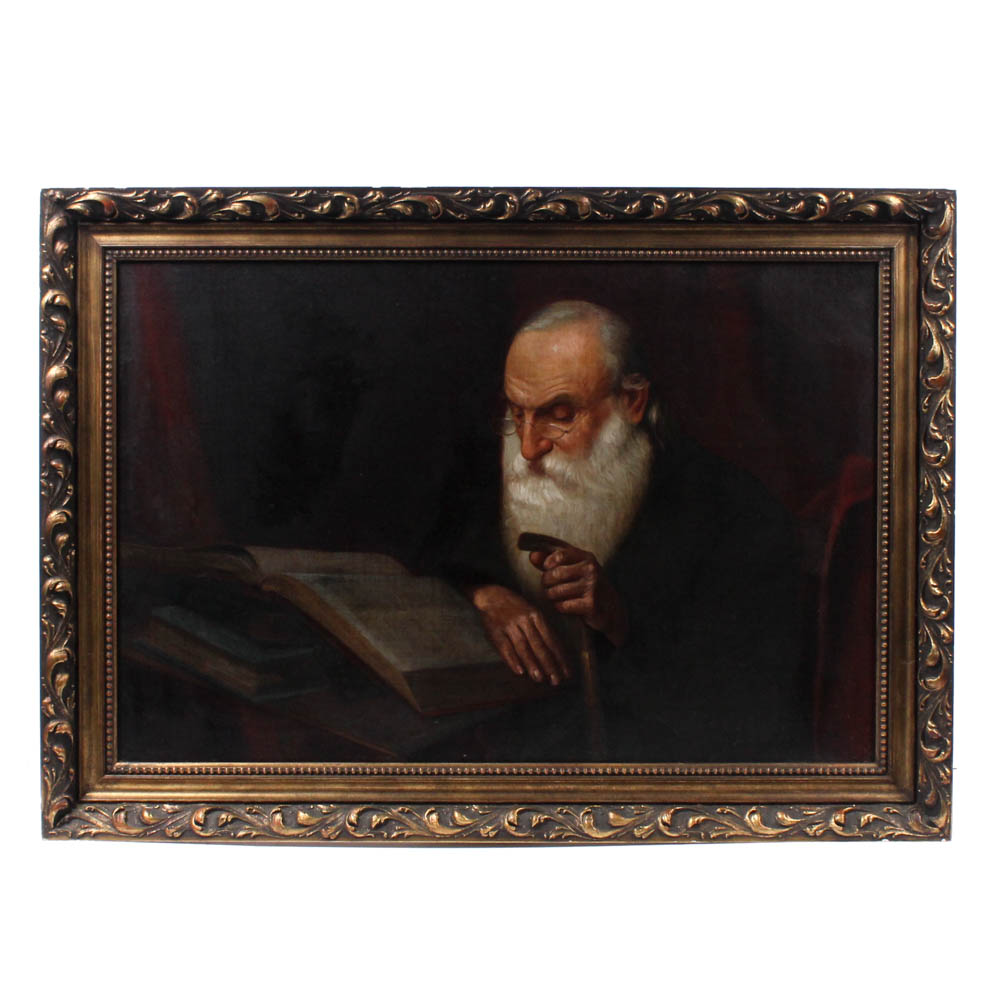 Portrait Oil Painting of Scholar