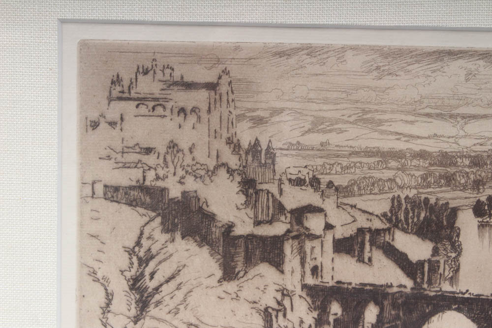 Joseph Pennell Etching "St. Martin Bridge, Toledo"