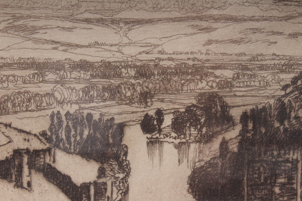 Joseph Pennell Etching "St. Martin Bridge, Toledo"