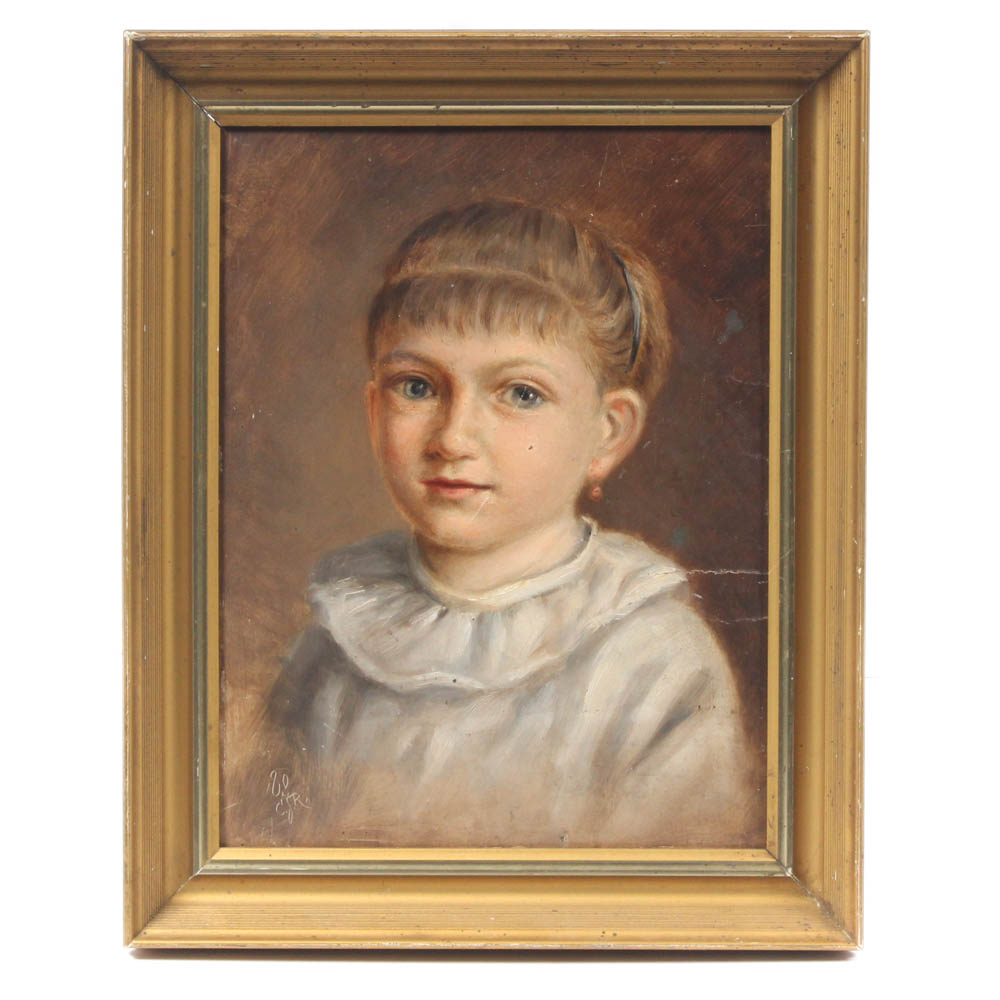 1880 Portrait Oil Painting