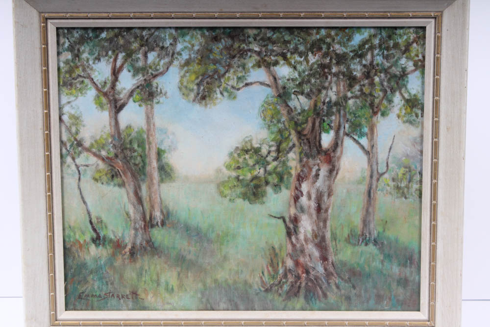Emma Starrett Pastoral Landscape Oil Painting