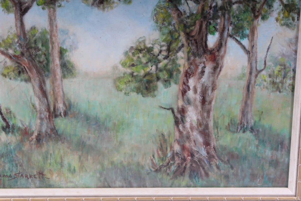 Emma Starrett Pastoral Landscape Oil Painting