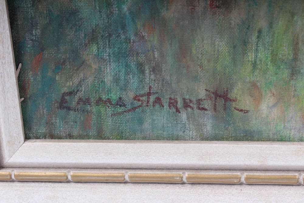 Emma Starrett Pastoral Landscape Oil Painting