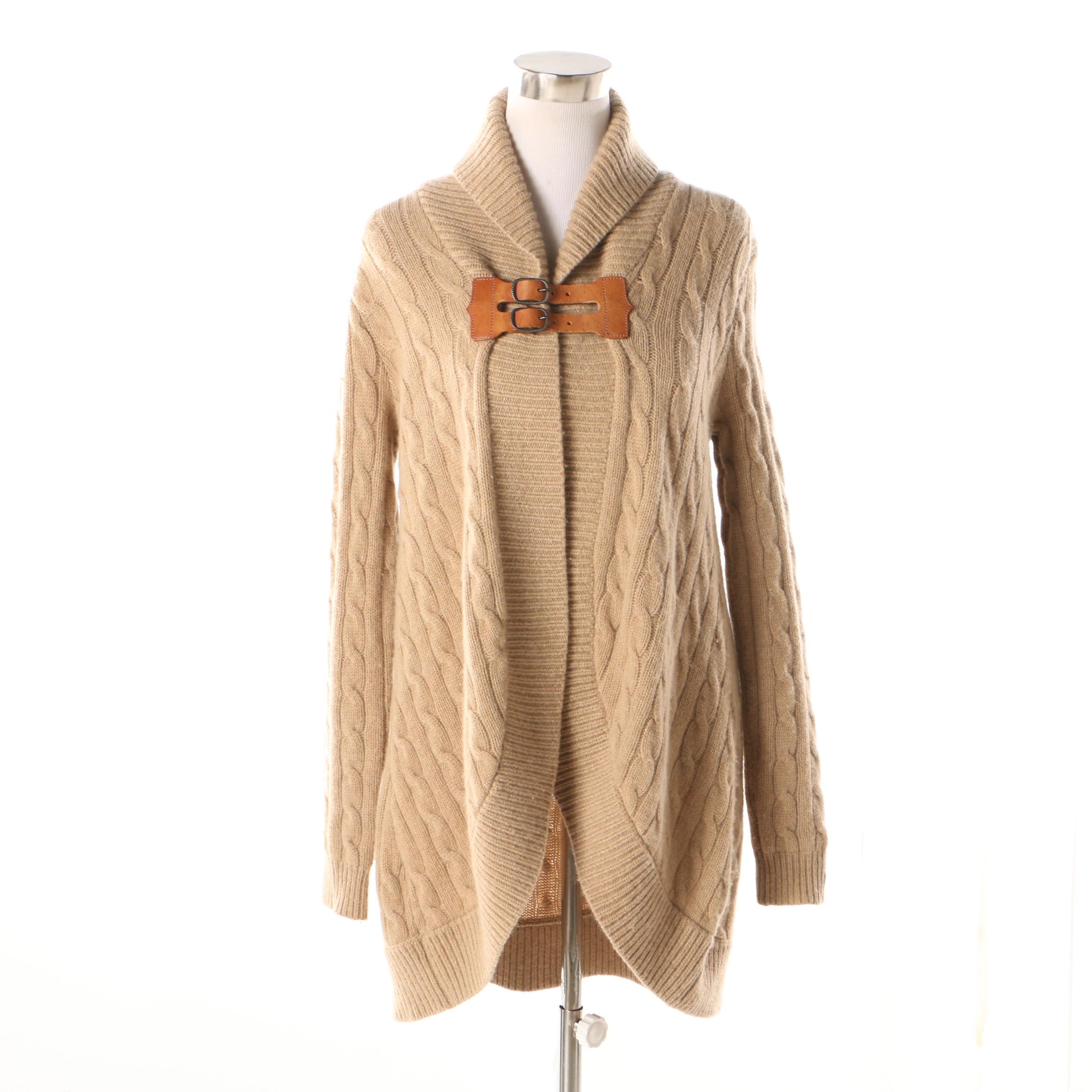 Ralph Lauren Wool and Cashmere Blend Cable Knit Cardigan