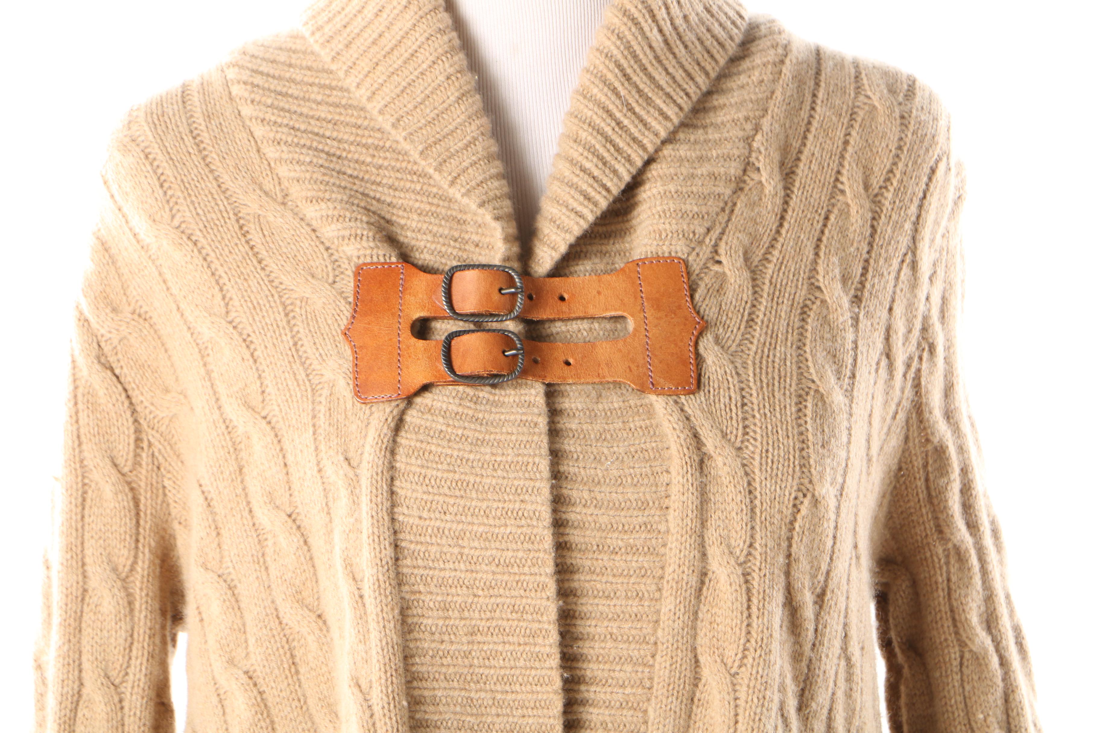 Ralph Lauren Wool and Cashmere Blend Cable Knit Cardigan