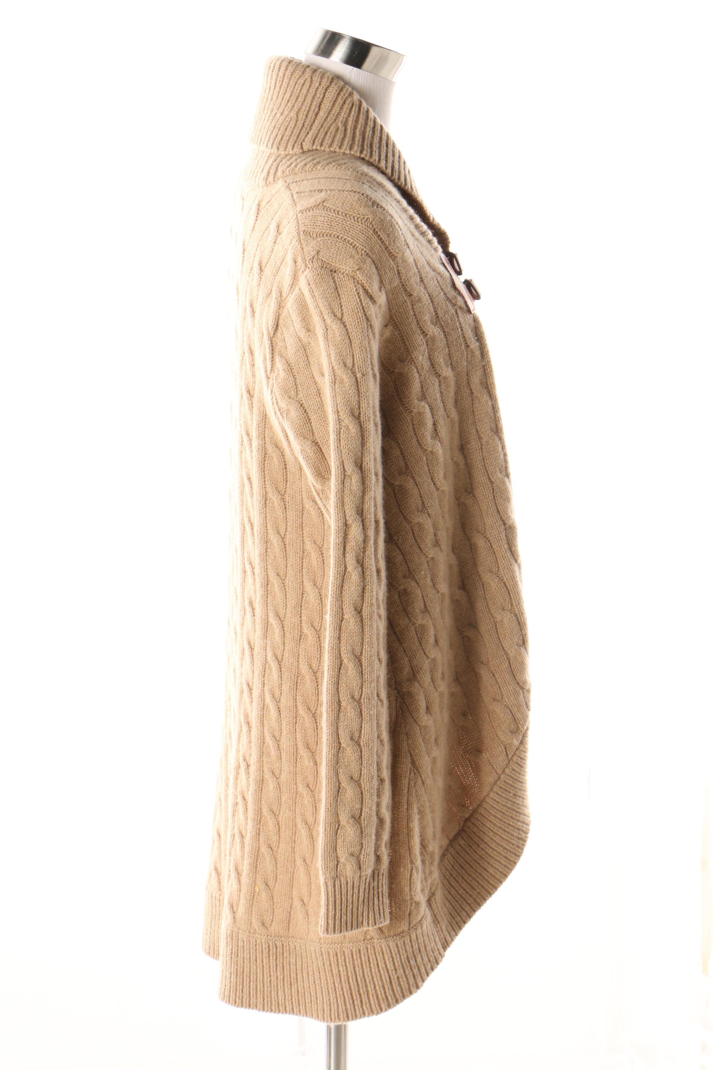 Ralph Lauren Wool and Cashmere Blend Cable Knit Cardigan