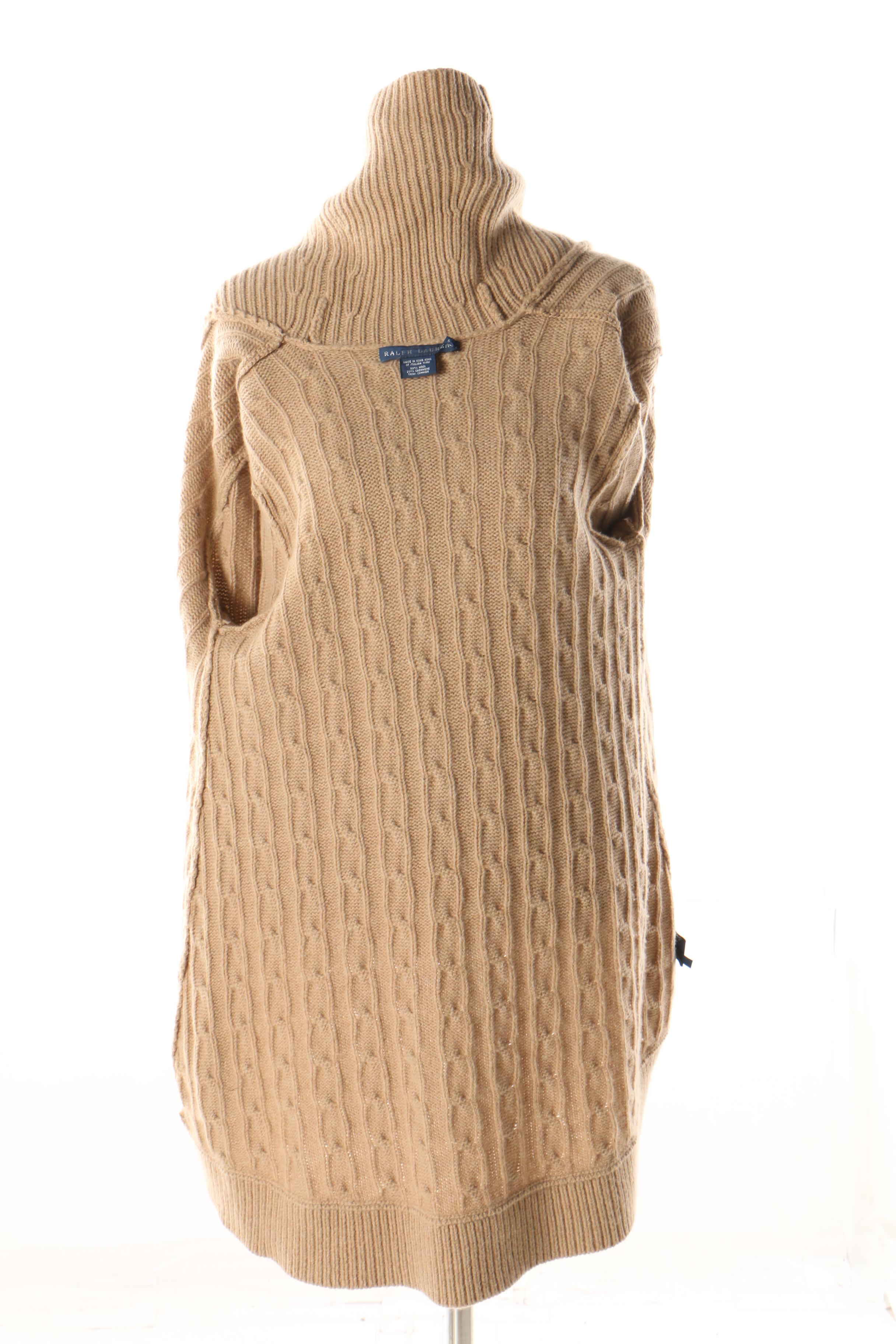 Ralph Lauren Wool and Cashmere Blend Cable Knit Cardigan