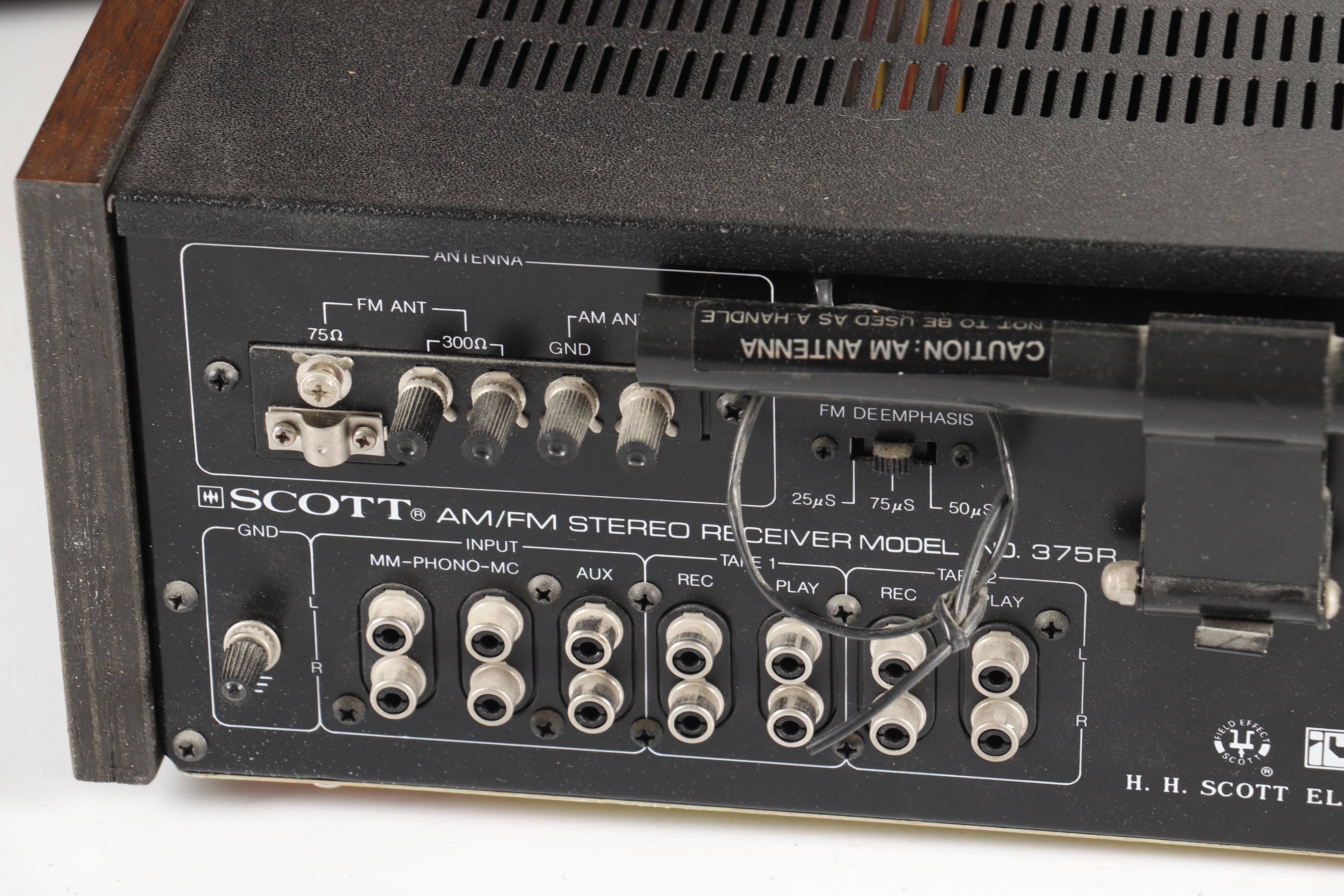 Scott 375R AM/FM Stereo Receiver with Jensen System 400 Speaker System