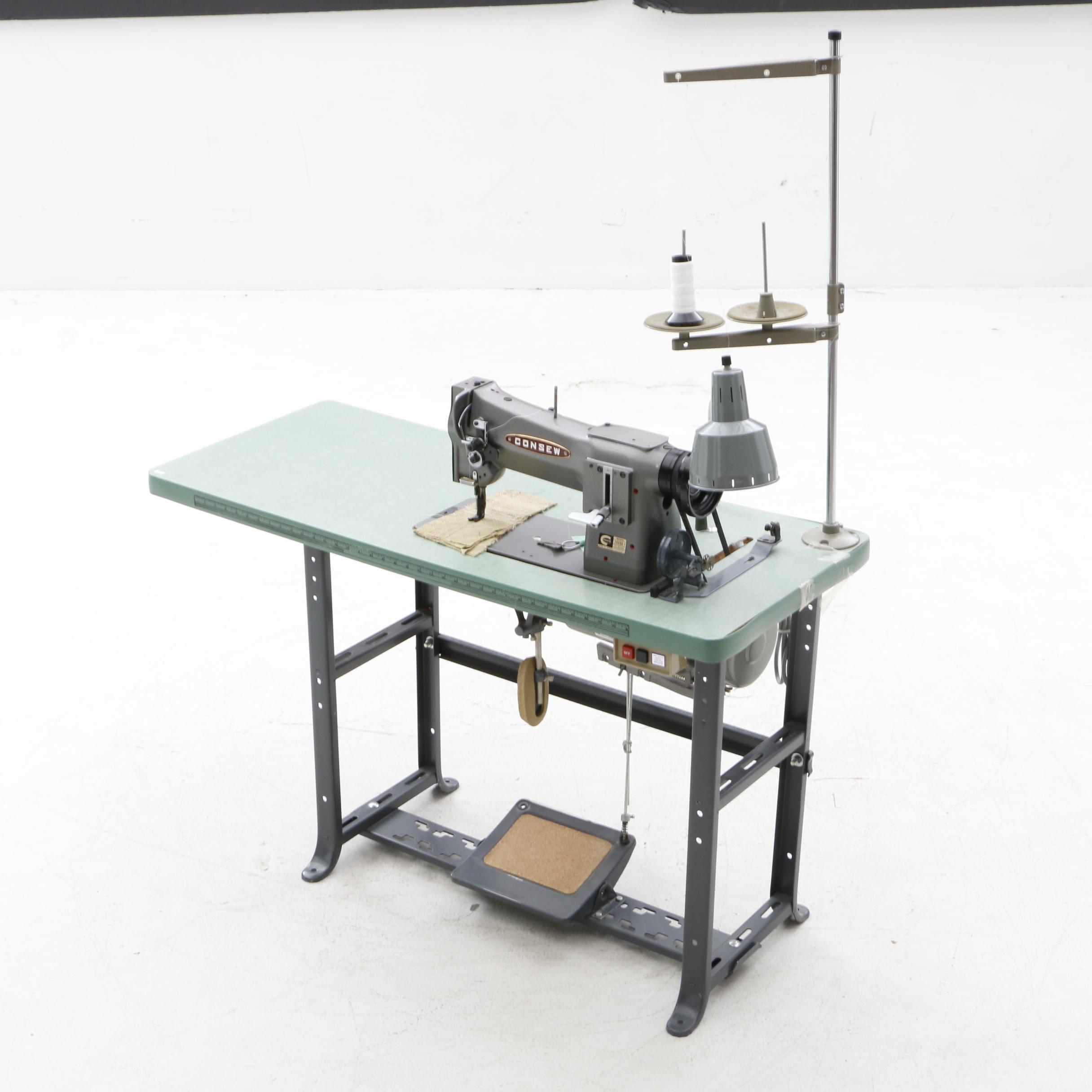 Consew 206RB-1 Sewing Machine and Work Table