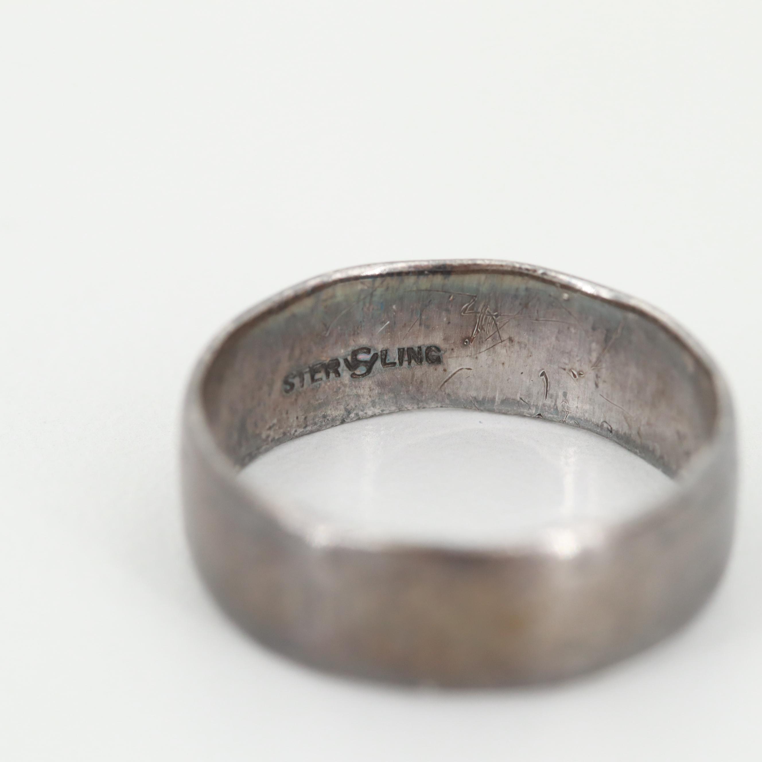 Vintage Sterling Silver Jewelry Including Rose Quartz Converter Brooch