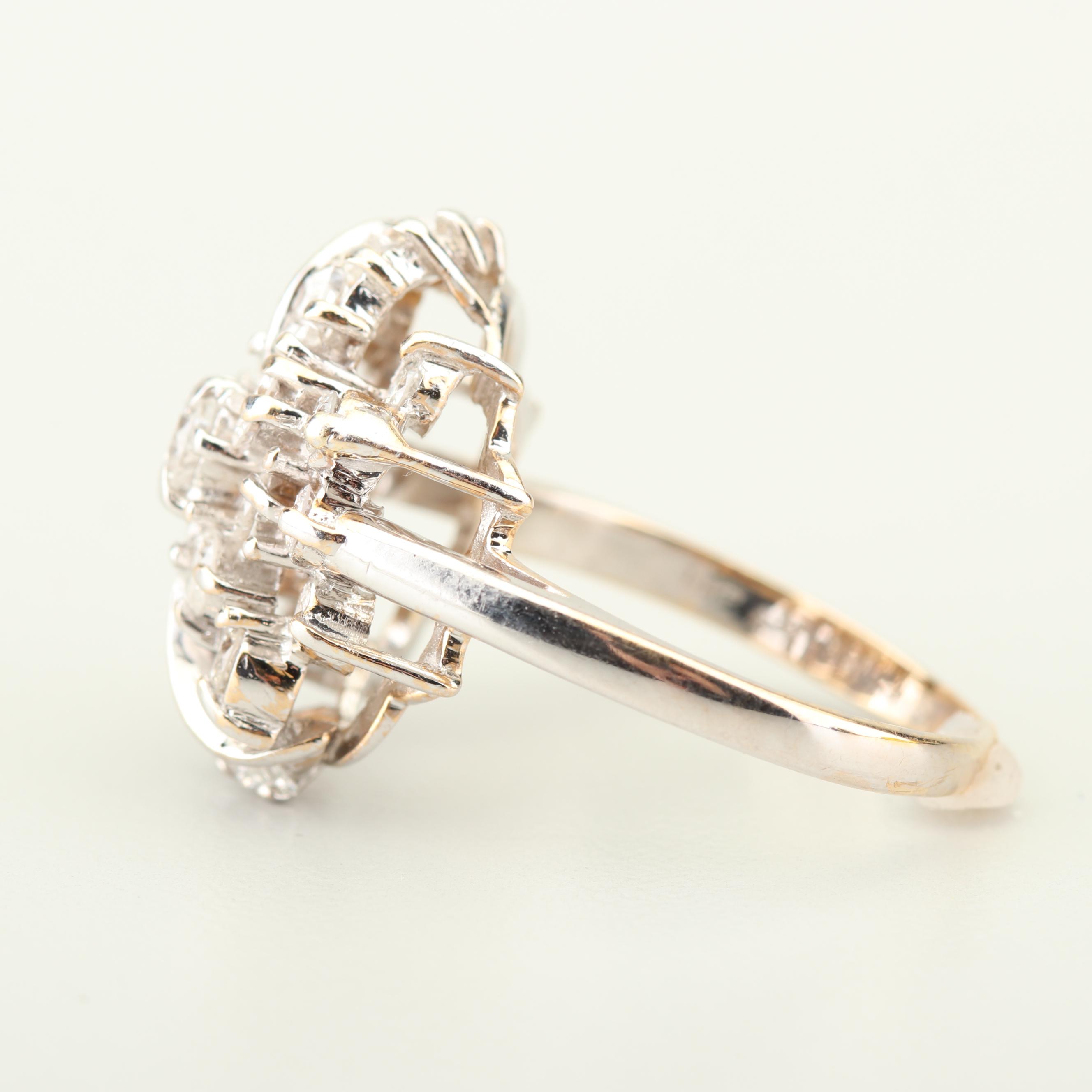 14K White Gold 2.00 CTW Diamond Ring