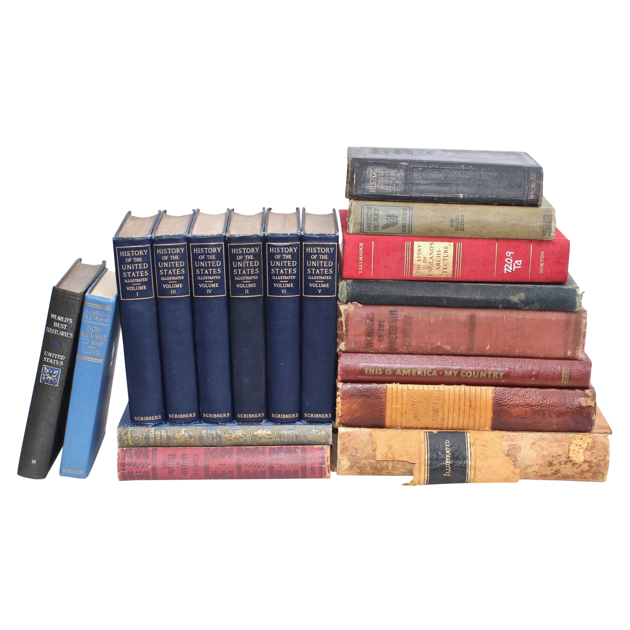 Antique History Book Collection