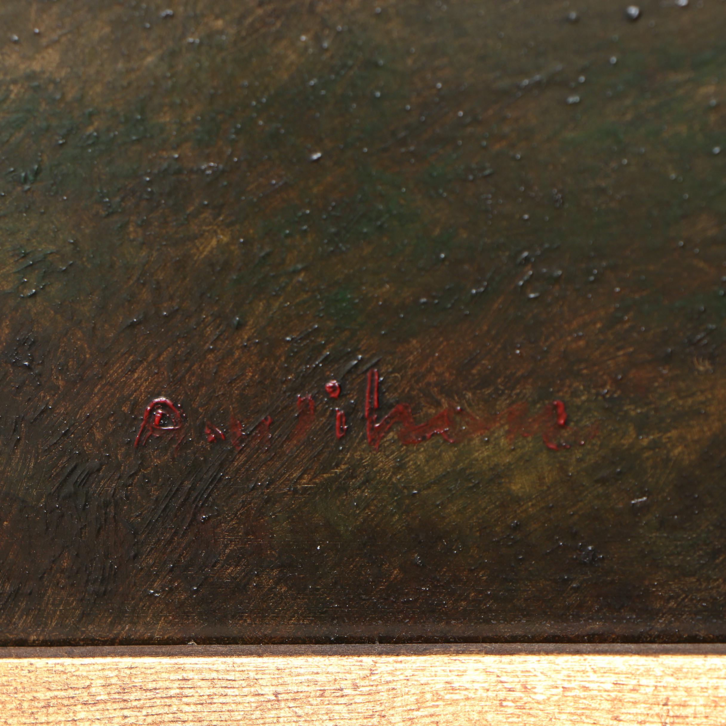 Early 20th Century Oil Painting of Tonalist Landscape