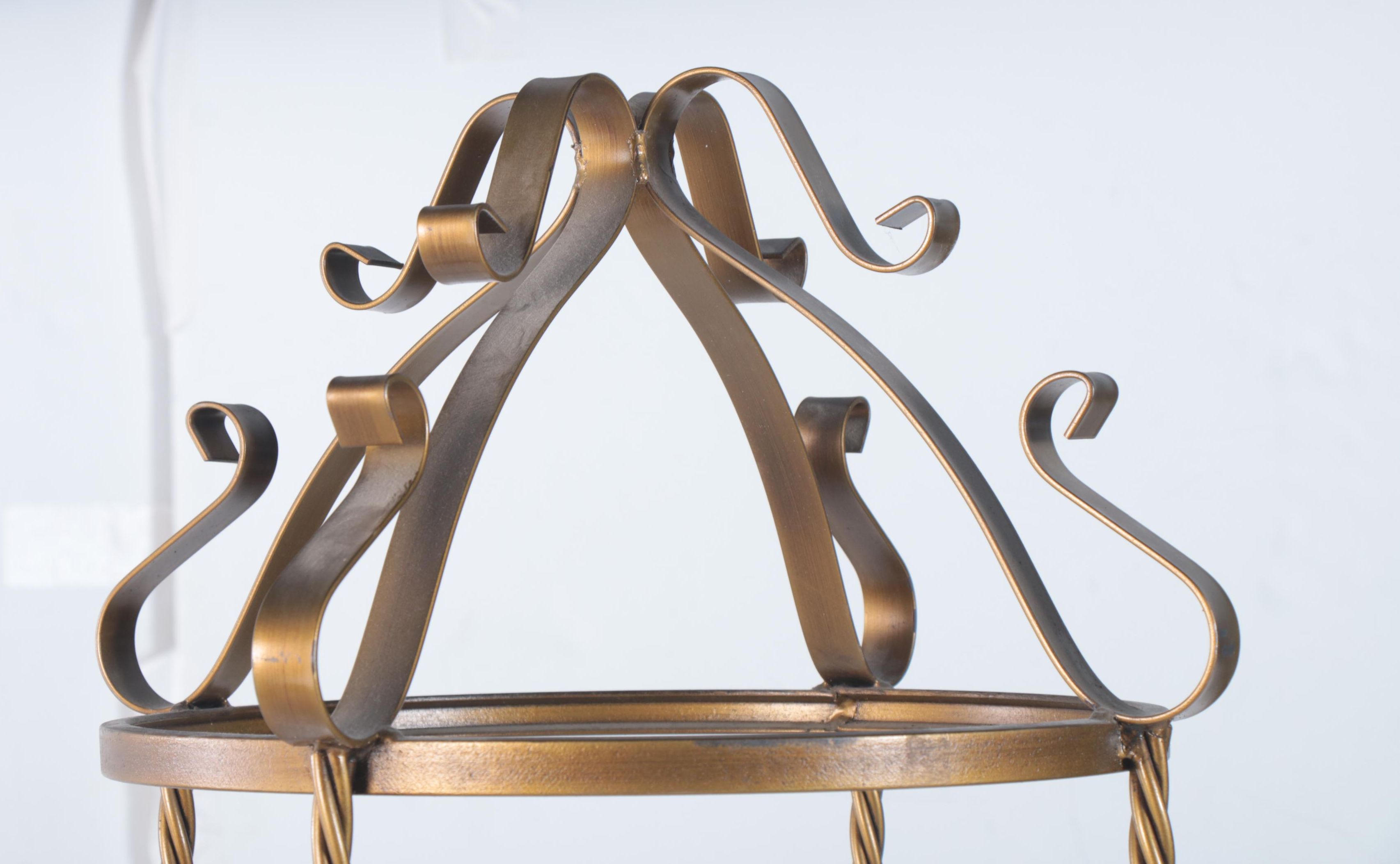 Contemporary Gilt-Metal and Glass Four-Tier Étagère