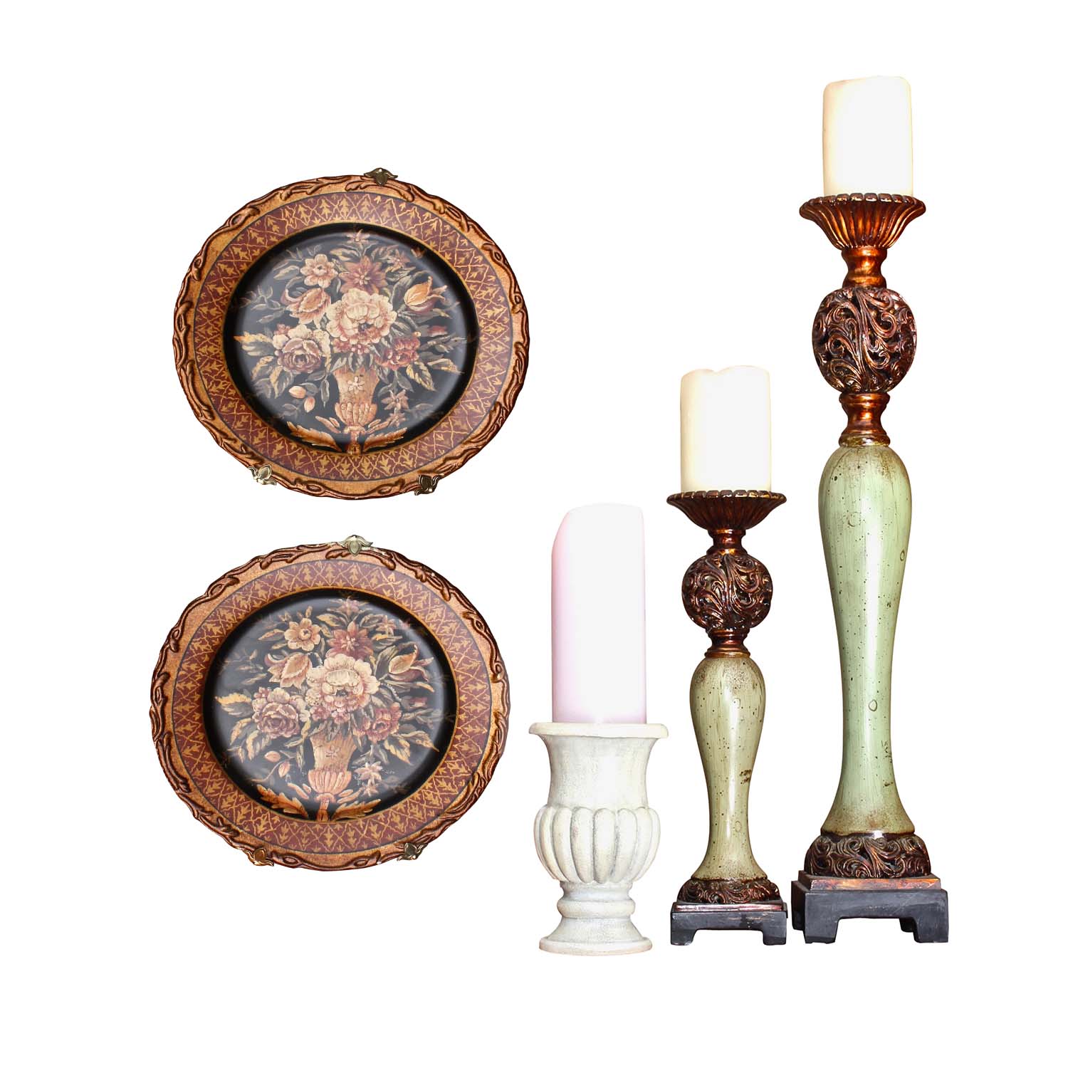 Candlesticks and Raymond Waites Wall Plates For Toyo