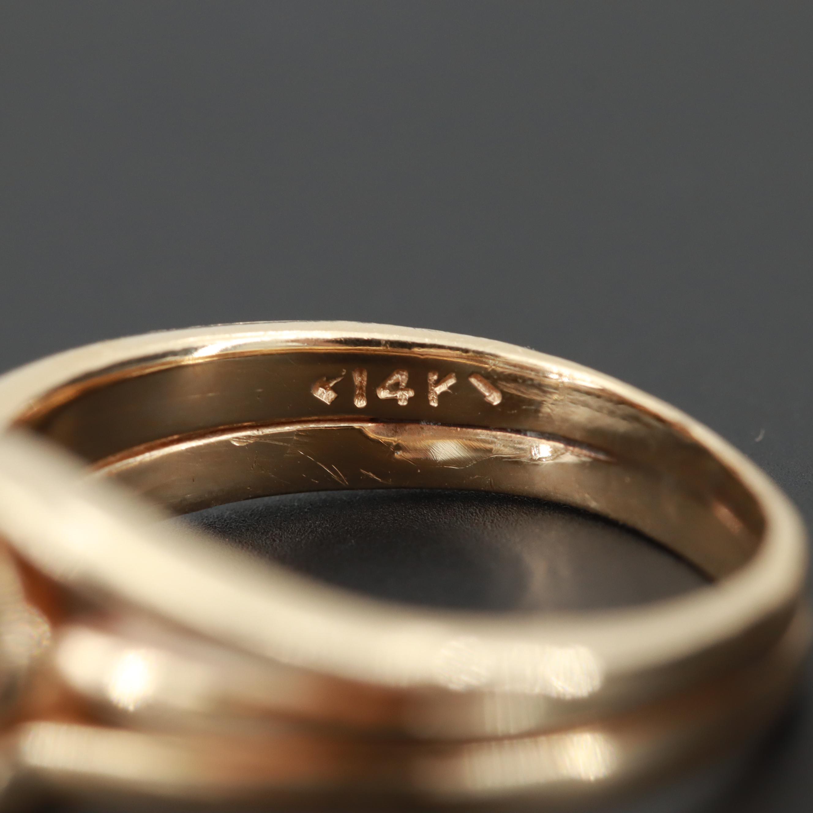 14K Yellow Gold Diamond Solitaire Ring