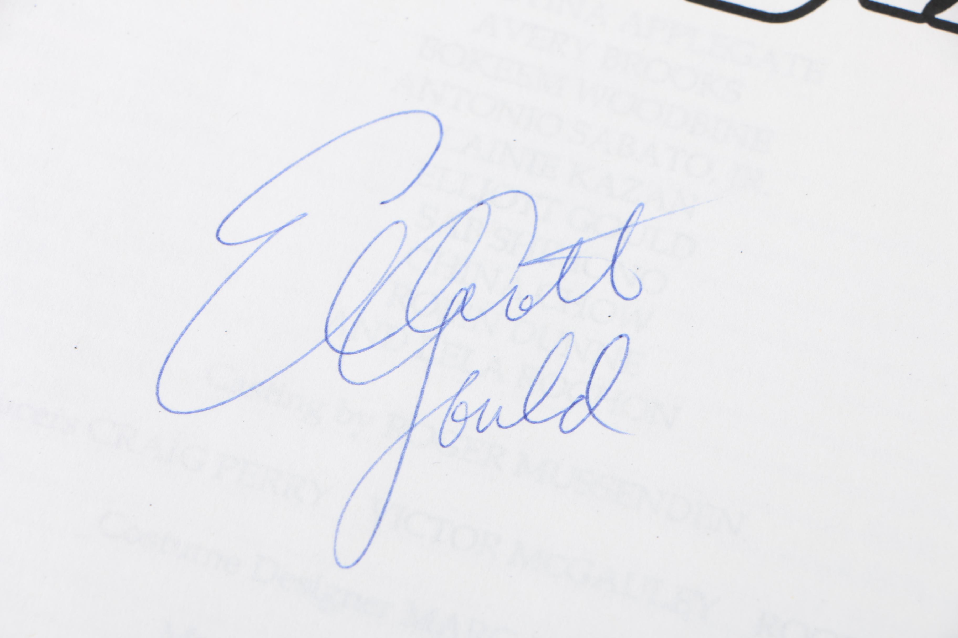 Film Screen Credits including Jessica Lange and Rob Lowe Autographs