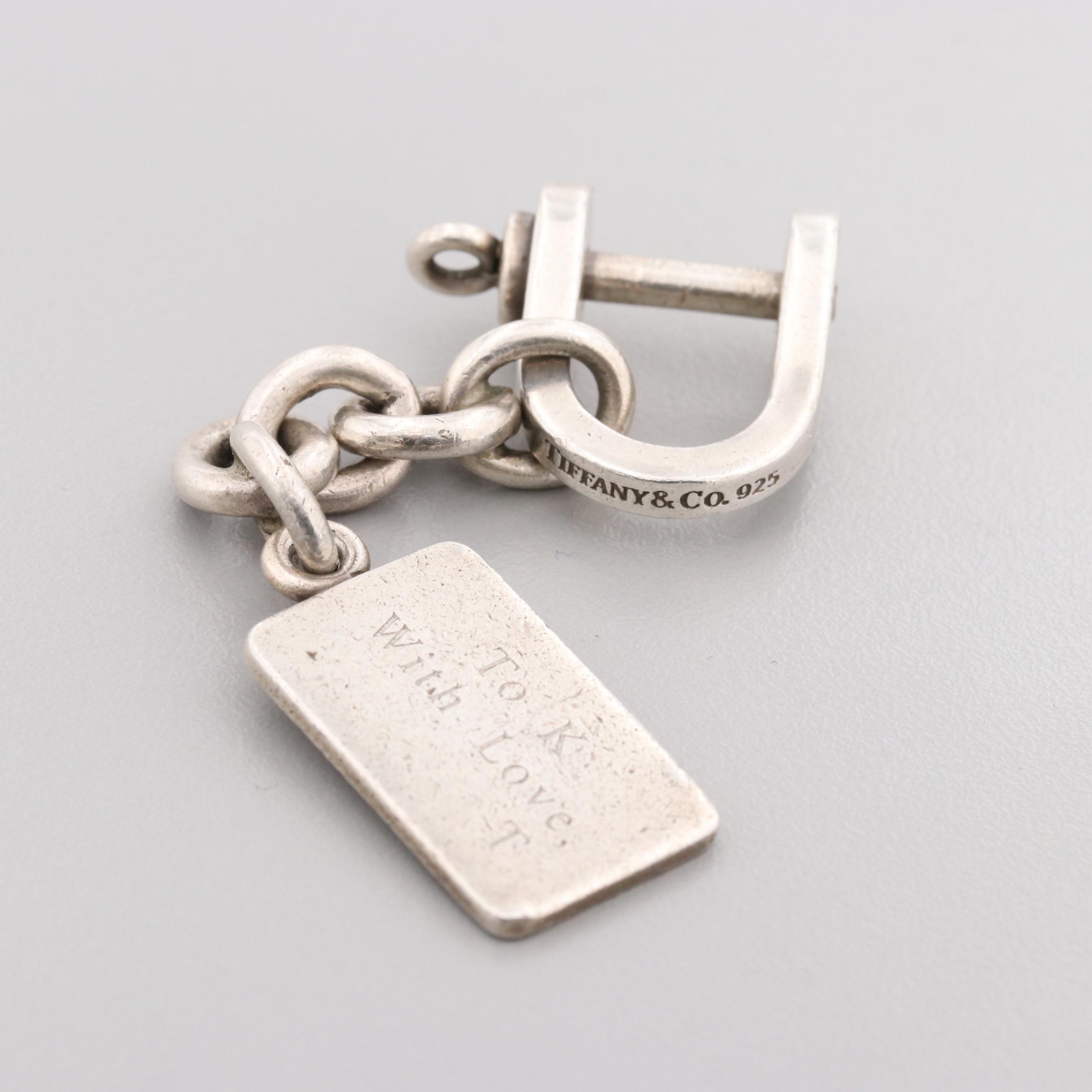 Tiffany & Co. Sterling Silver Shackle Keychain