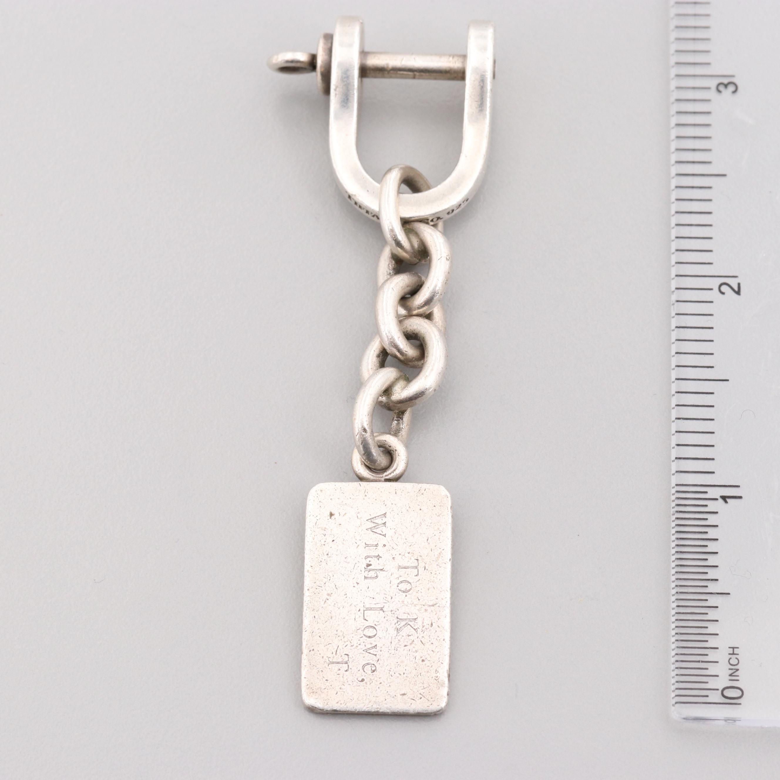 Tiffany & Co. Sterling Silver Shackle Keychain