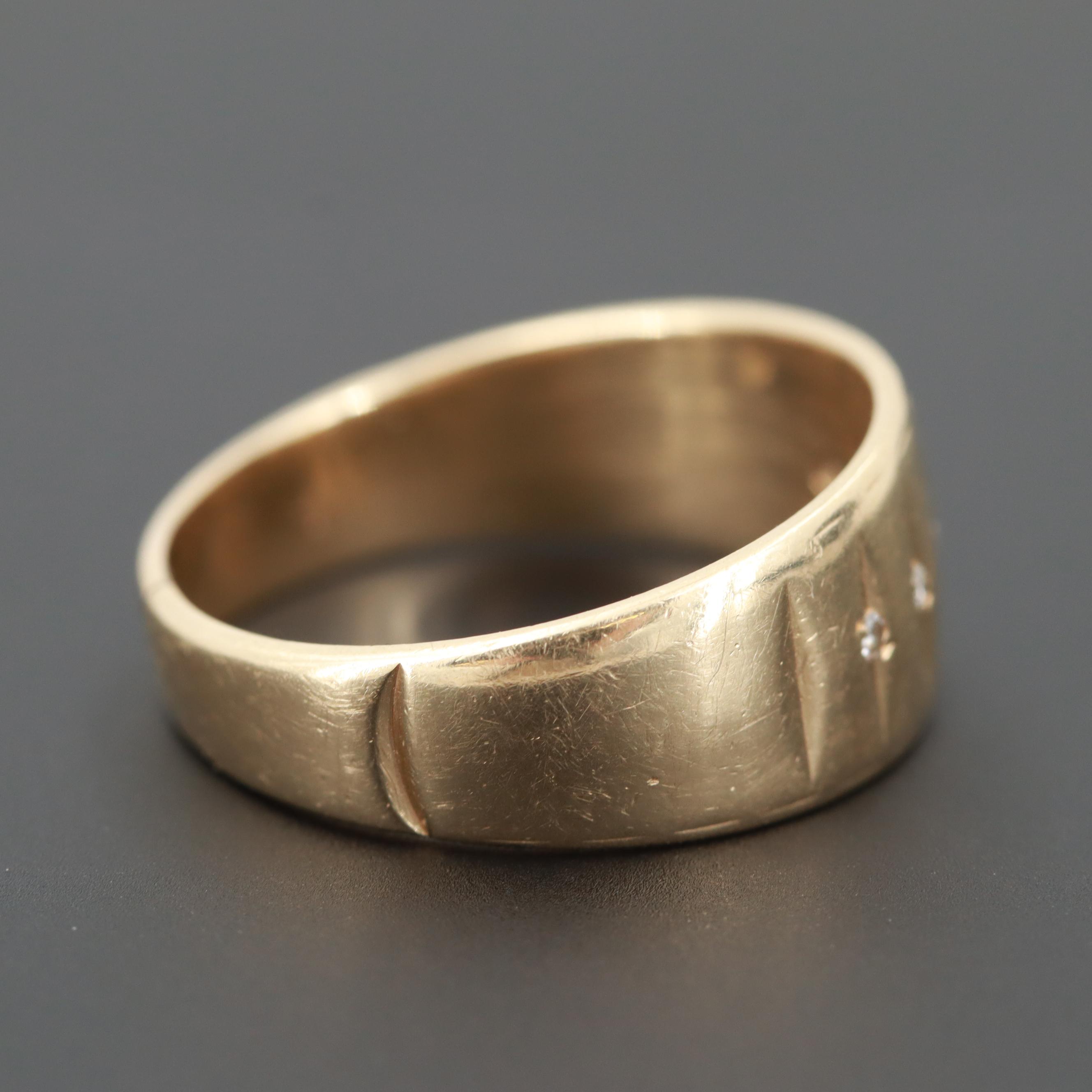 14K Yellow Gold Diamond Ring