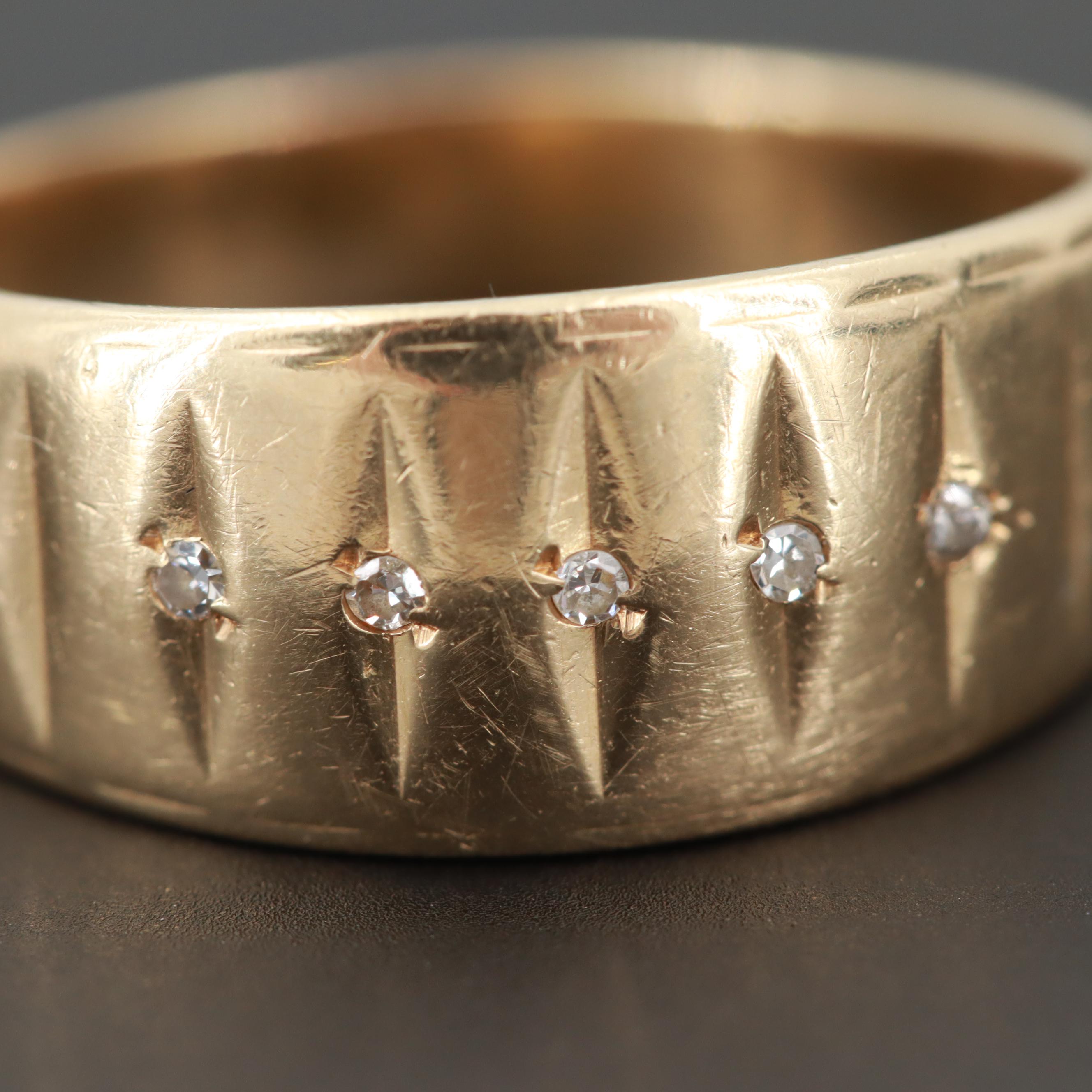 14K Yellow Gold Diamond Ring