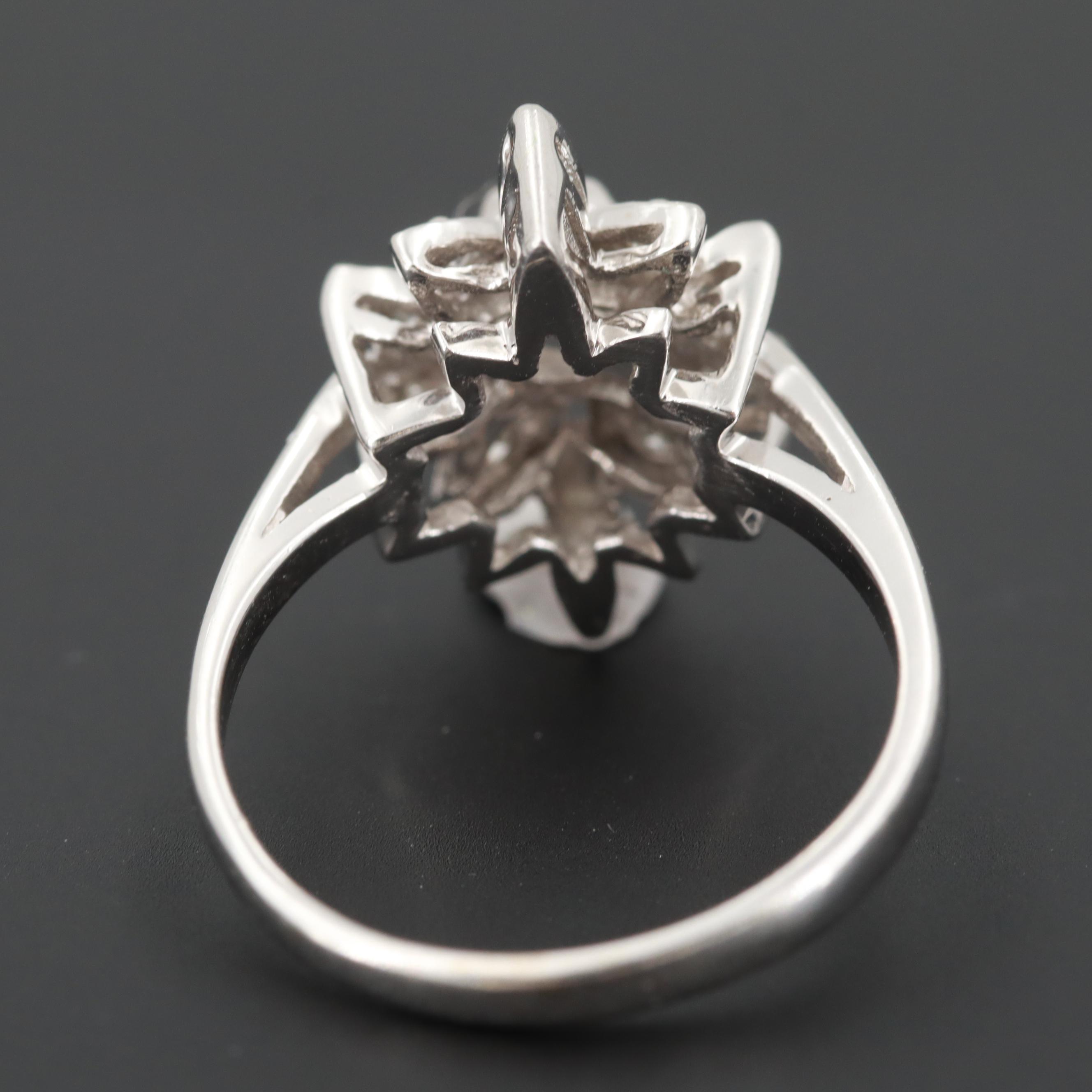 14K White Gold Diamond Ring