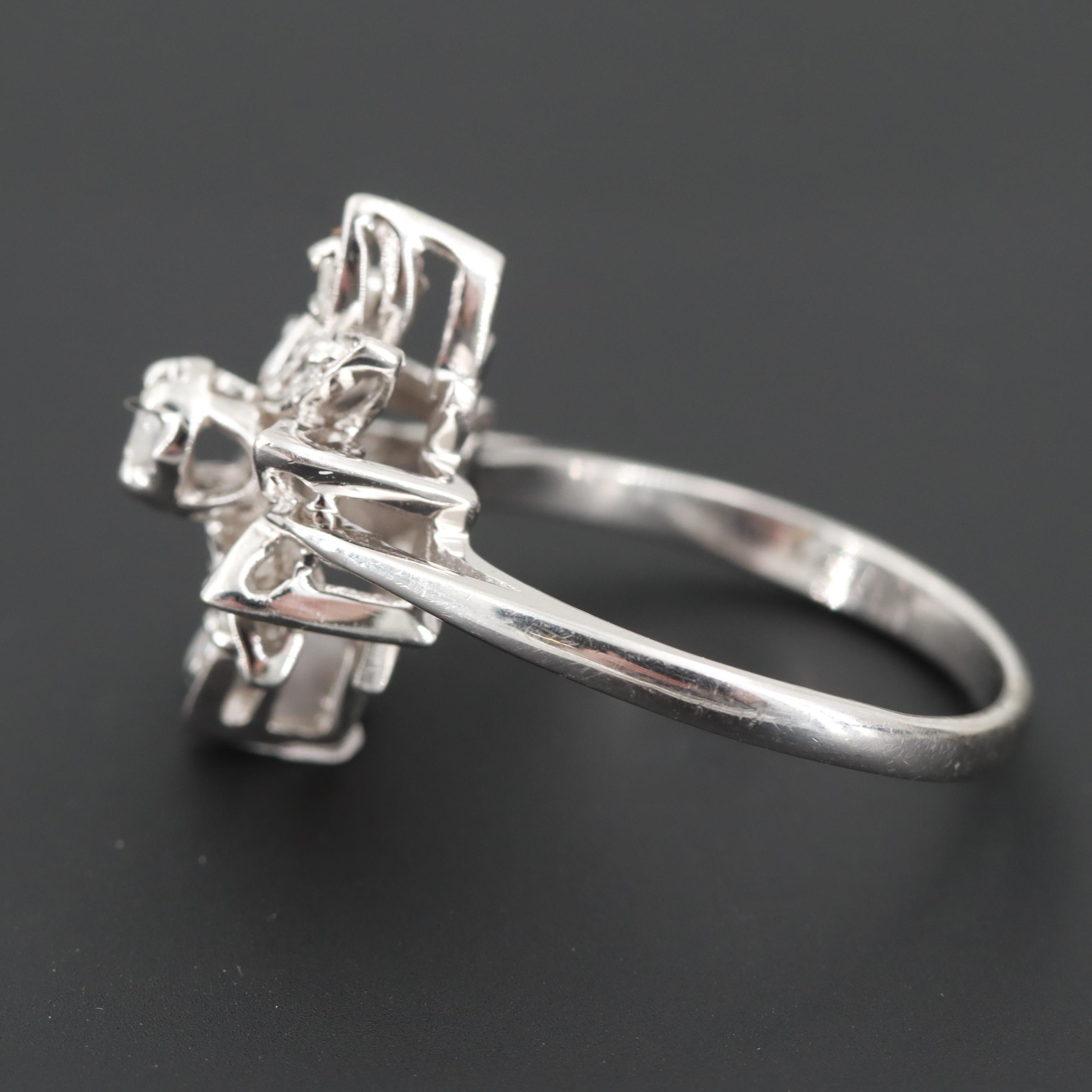 14K White Gold Diamond Ring
