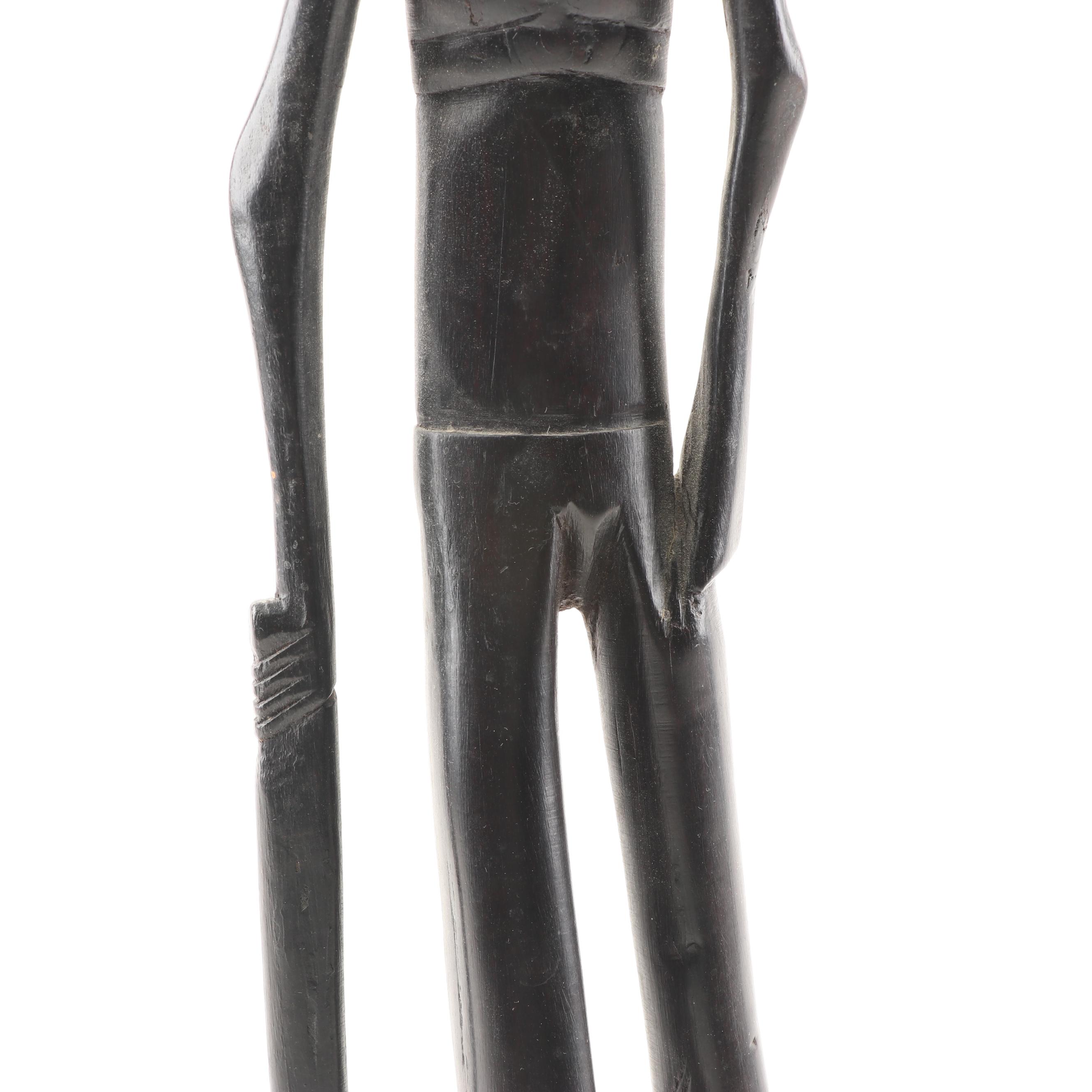 East African Carved Wood Figures