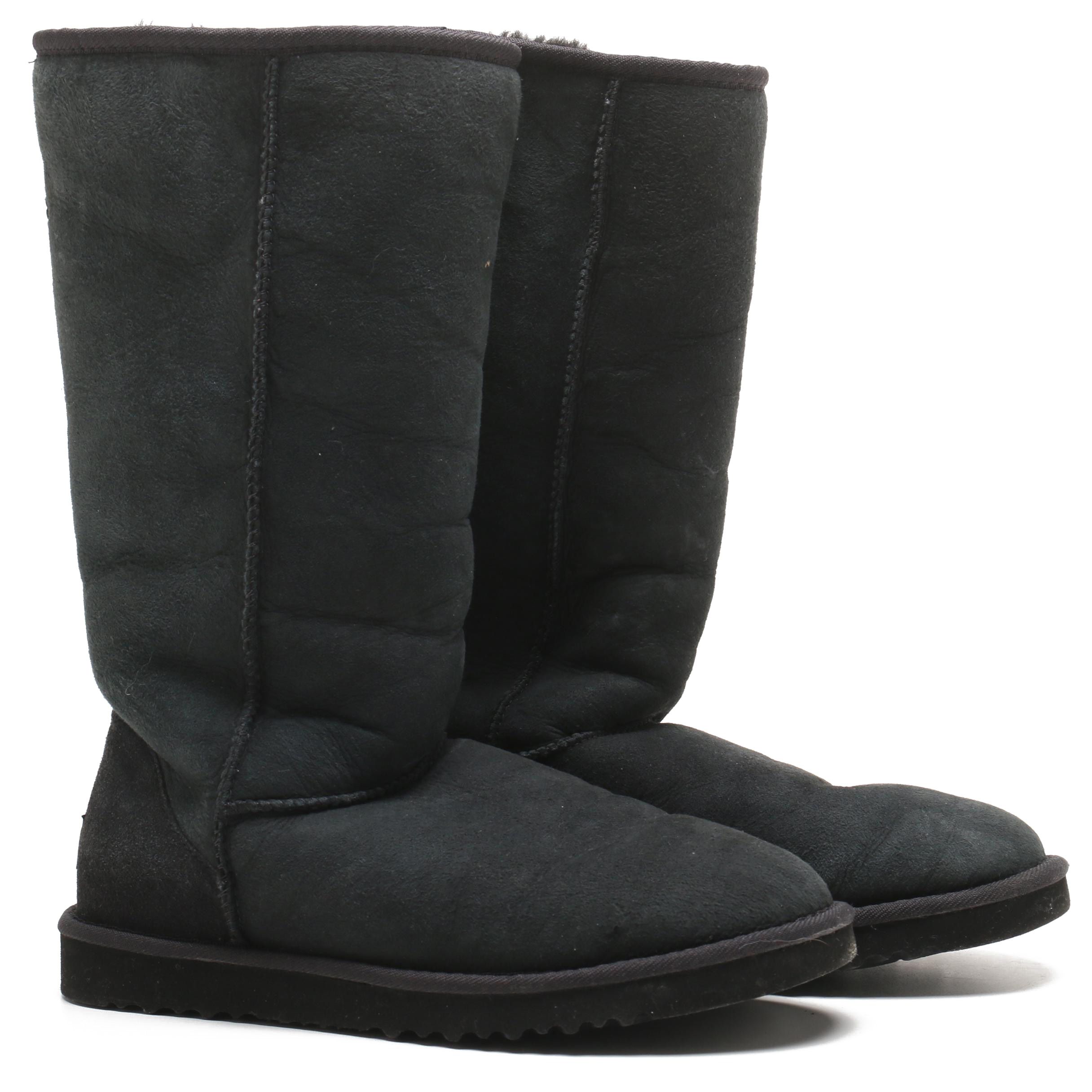 UGG Australia Black Sheepskin Classic Tall Boots