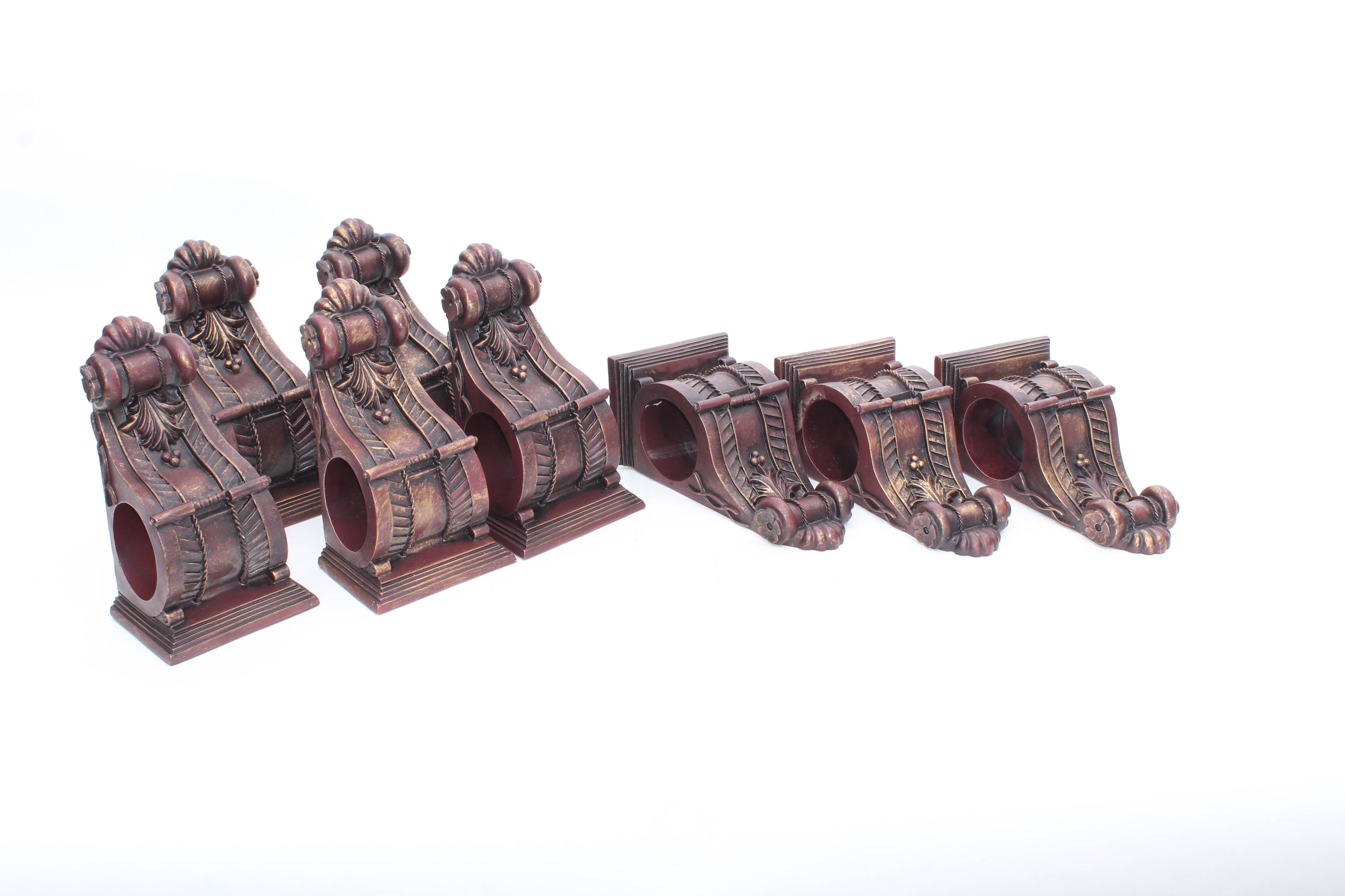 Wall Corbels with Curtain Rod Brackets