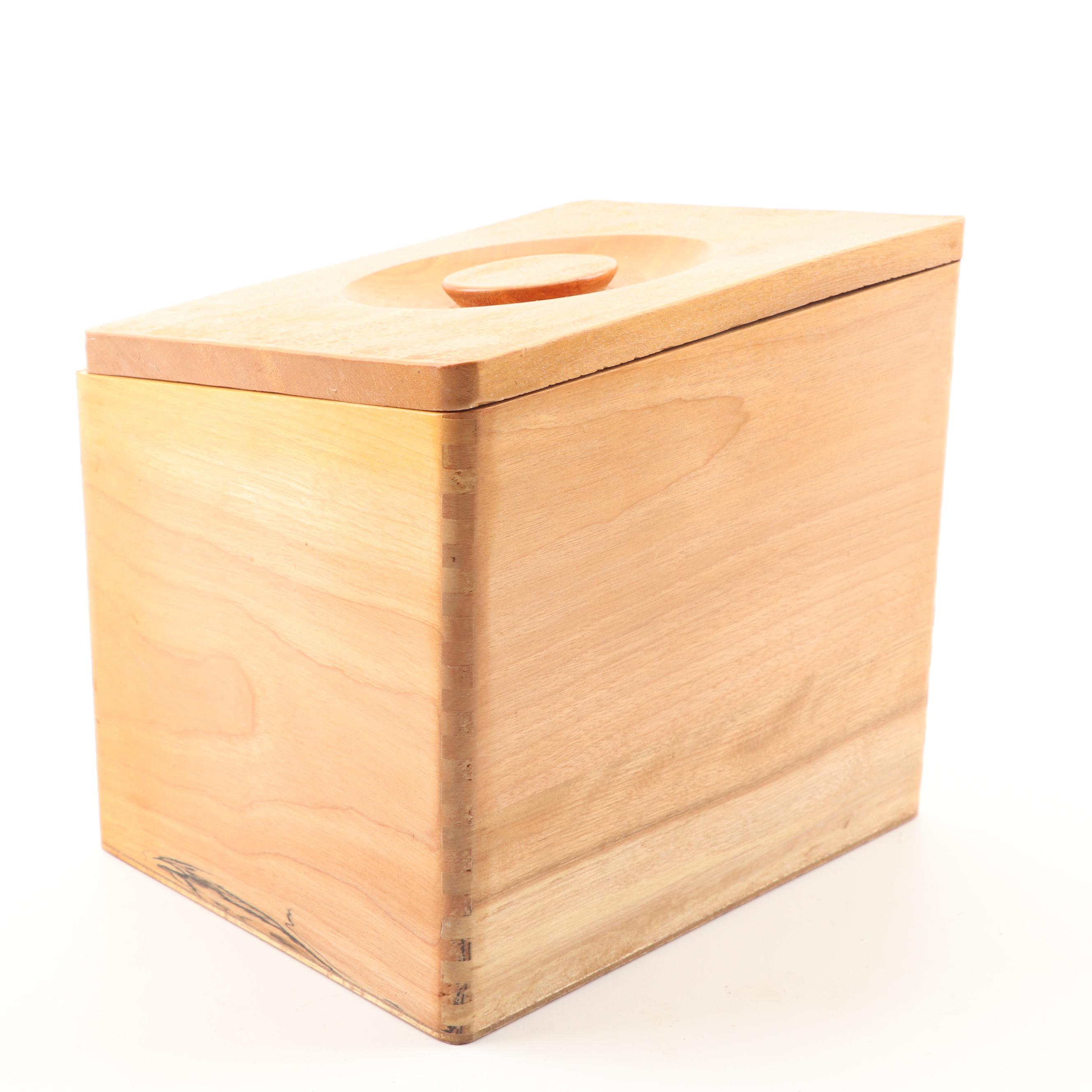 Vintage Ucagco Fruit Motif Wooden Canister Set