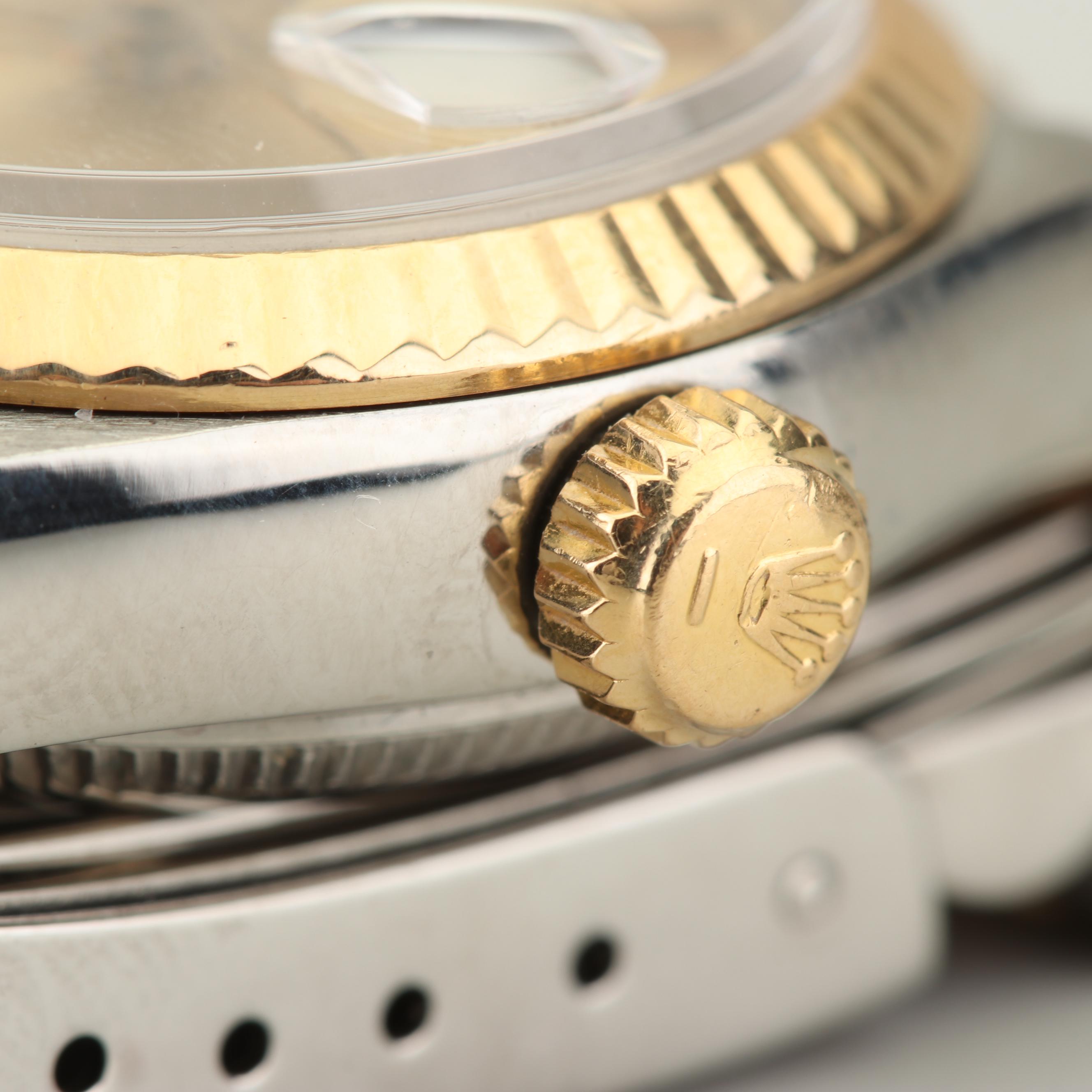 Vintage Rolex Oyster Perpetual Stainless Steel and 18K Yellow Gold Watch