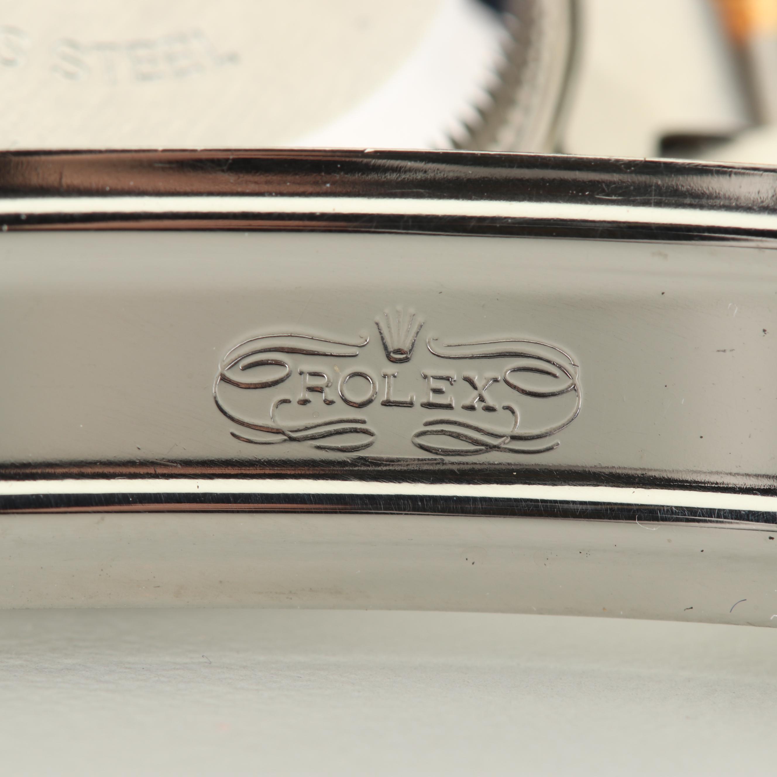 Vintage Rolex Oyster Perpetual Stainless Steel and 18K Yellow Gold Watch