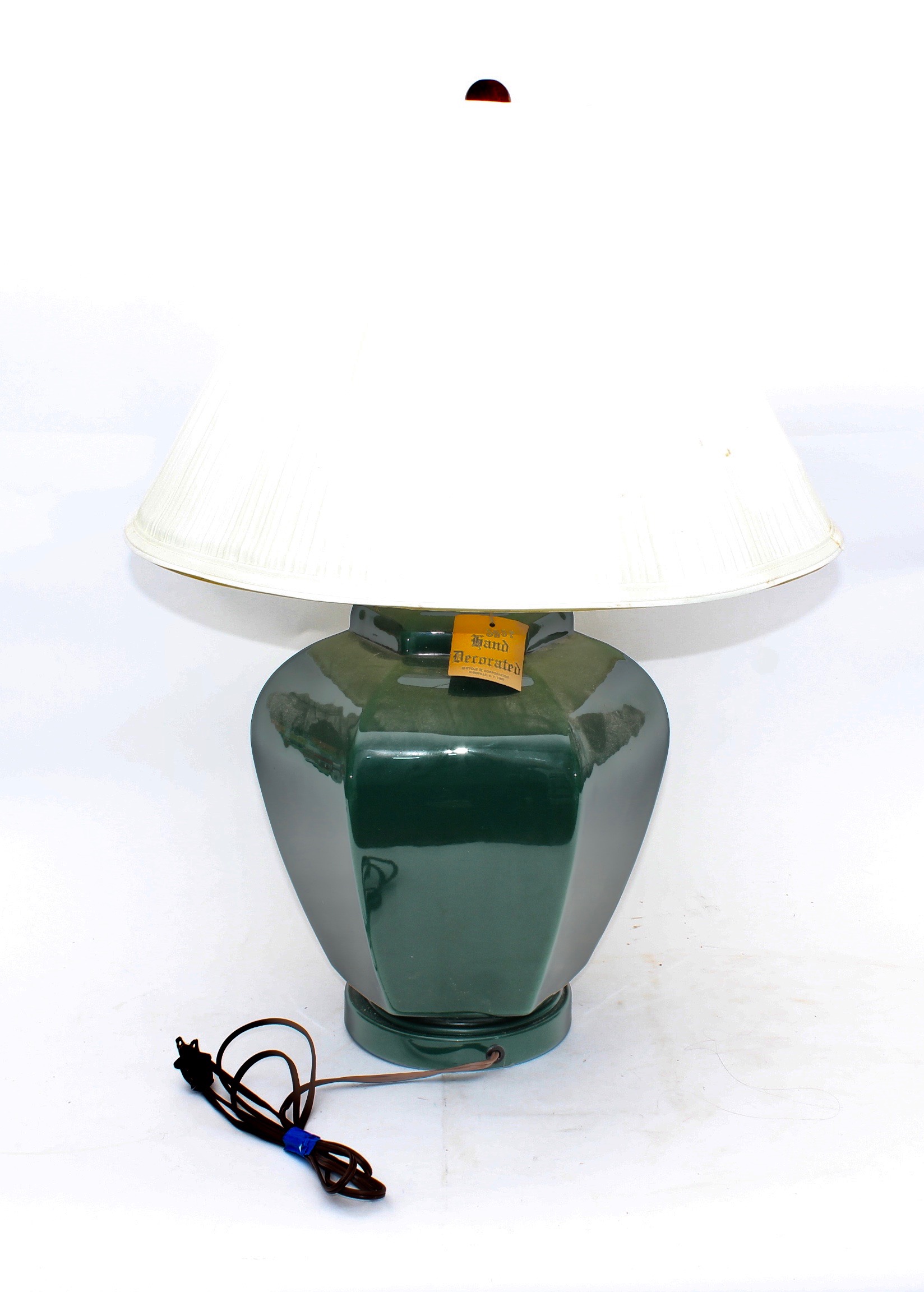 Cycle II Hand-Decorated Ceramic Chinoiserie Table Lamp with Shade
