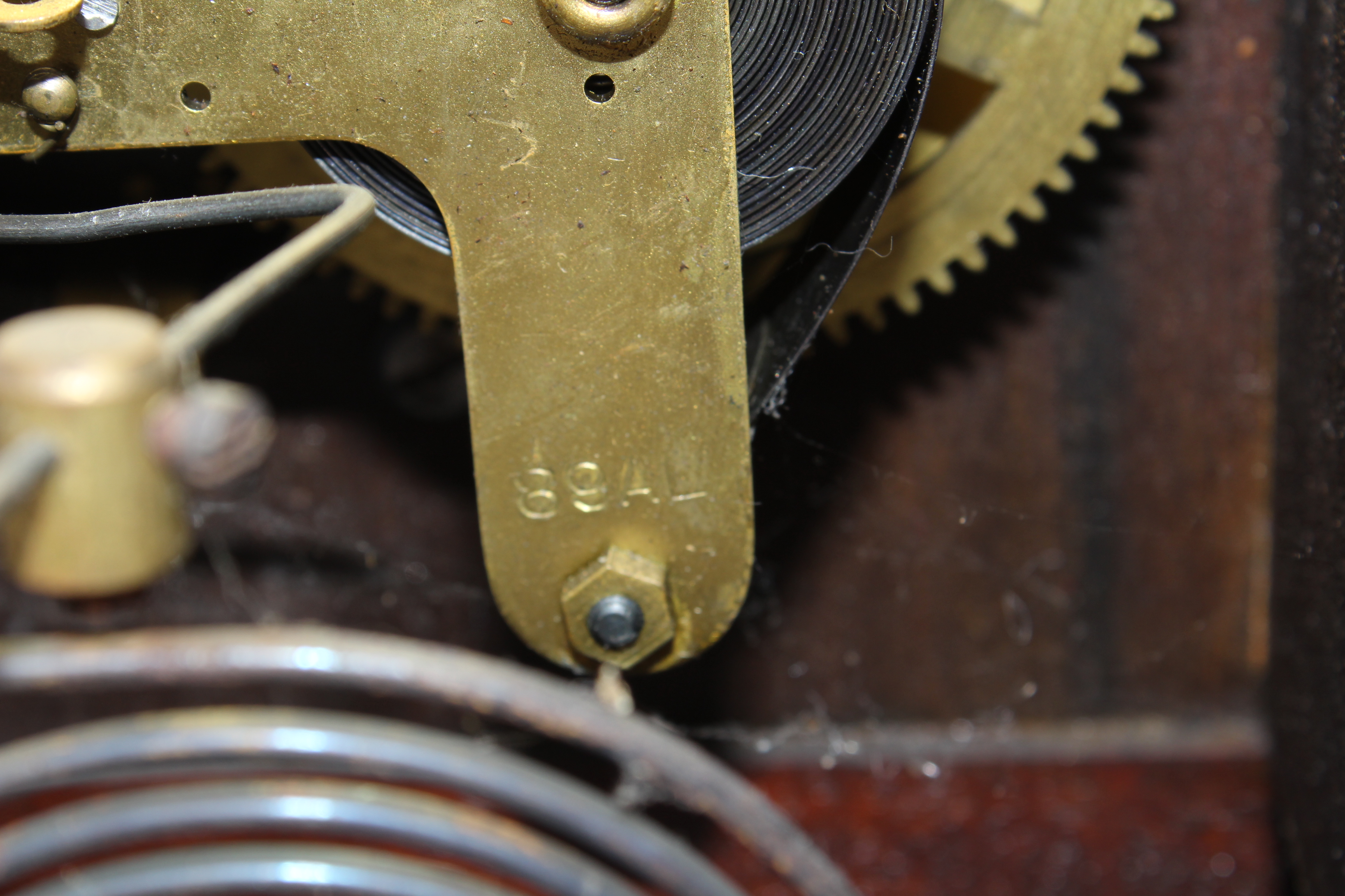 Vintage Seth Thomas Wood Tambour Mantel Clock