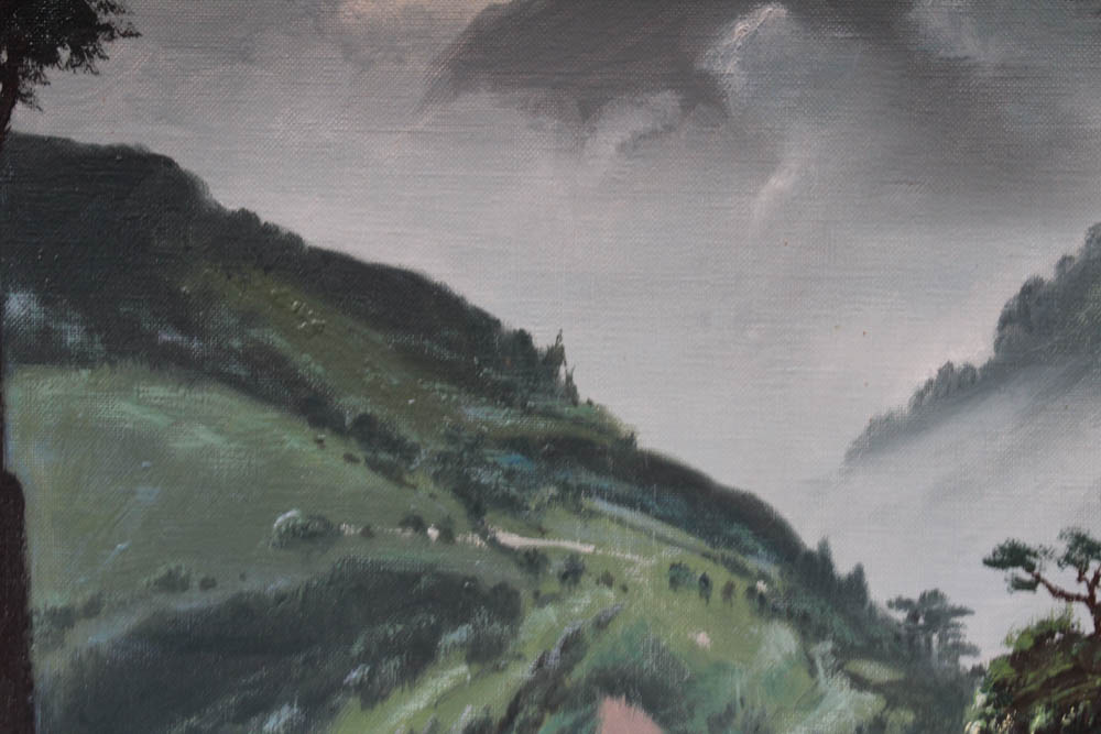 Shigeo Wakaishi Mountainous Landscape Oil Painting