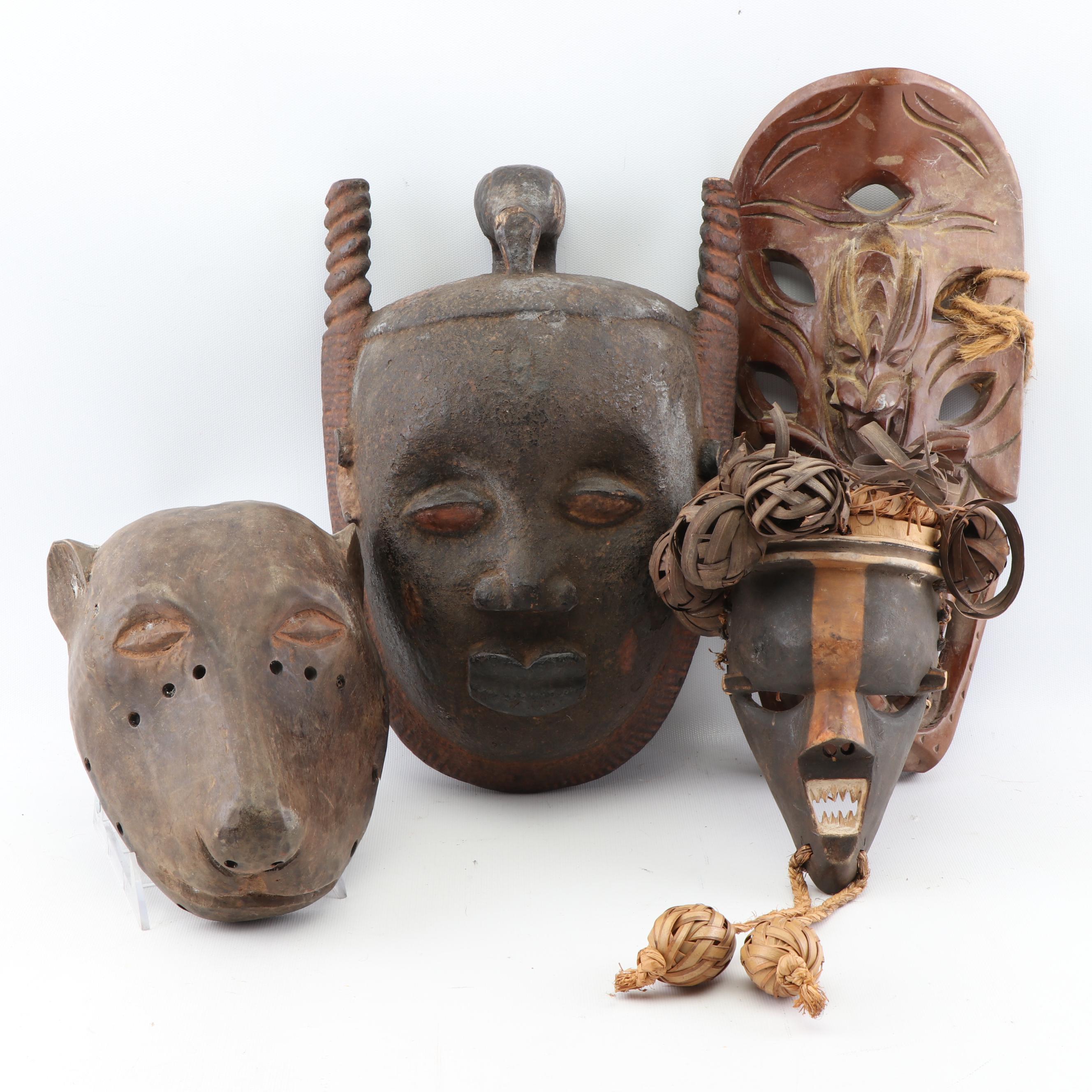 West African and Filipino Wood Masks