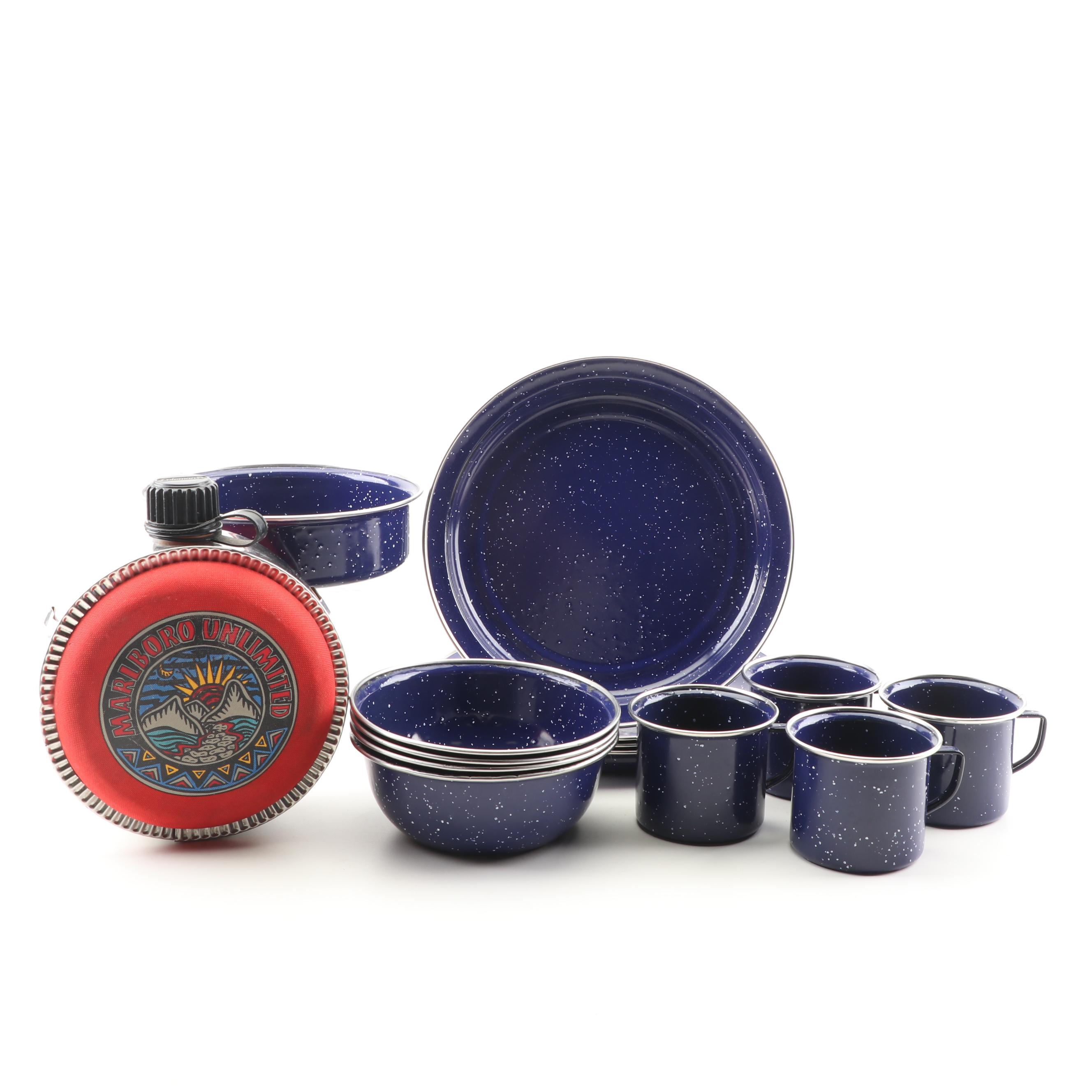 Camping Dinnerware and Marlboro Unlimited Canteen