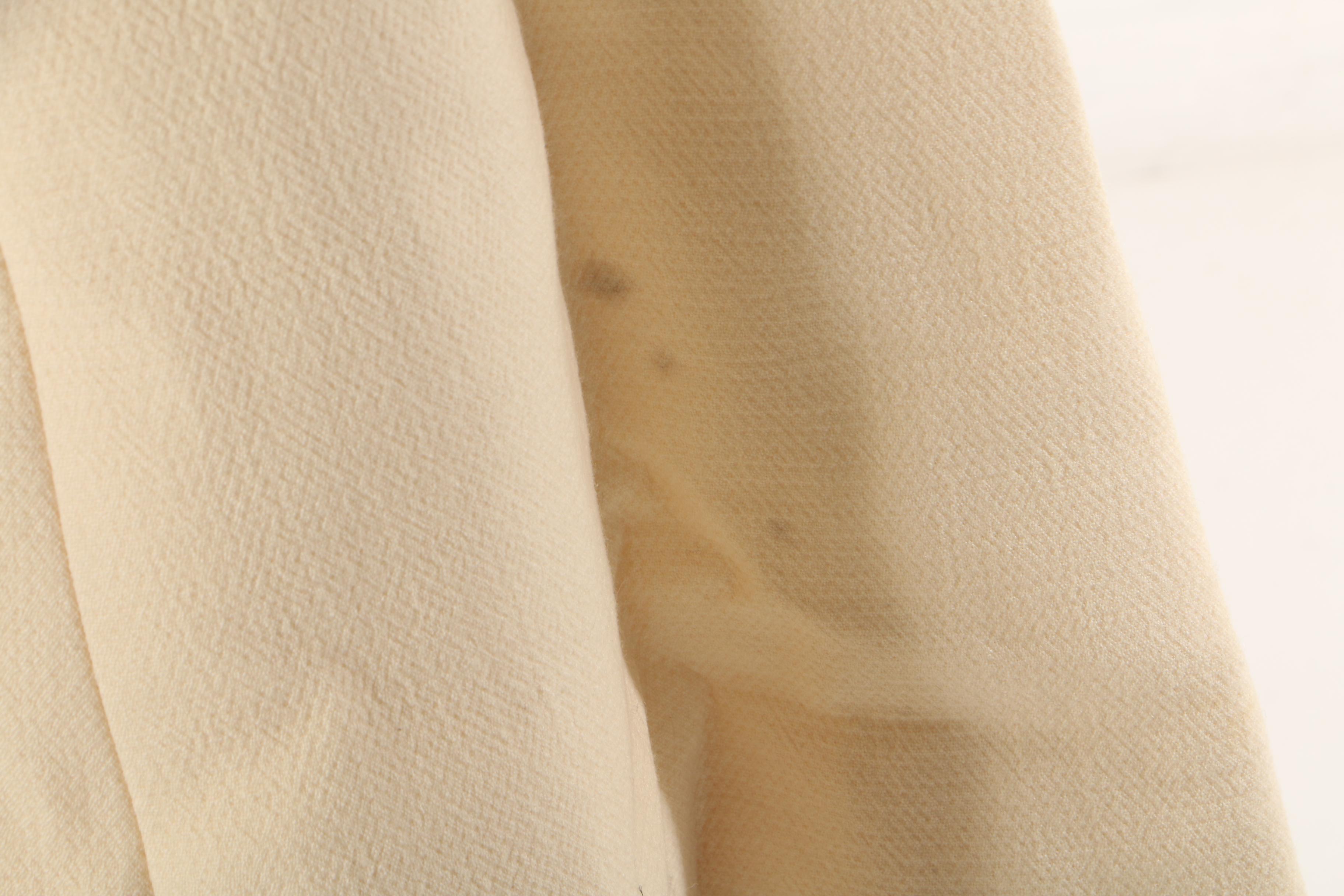 Pauline Trigère Ivory Wool Coat, Vintage Couture, Late 1950s Vintage Couture