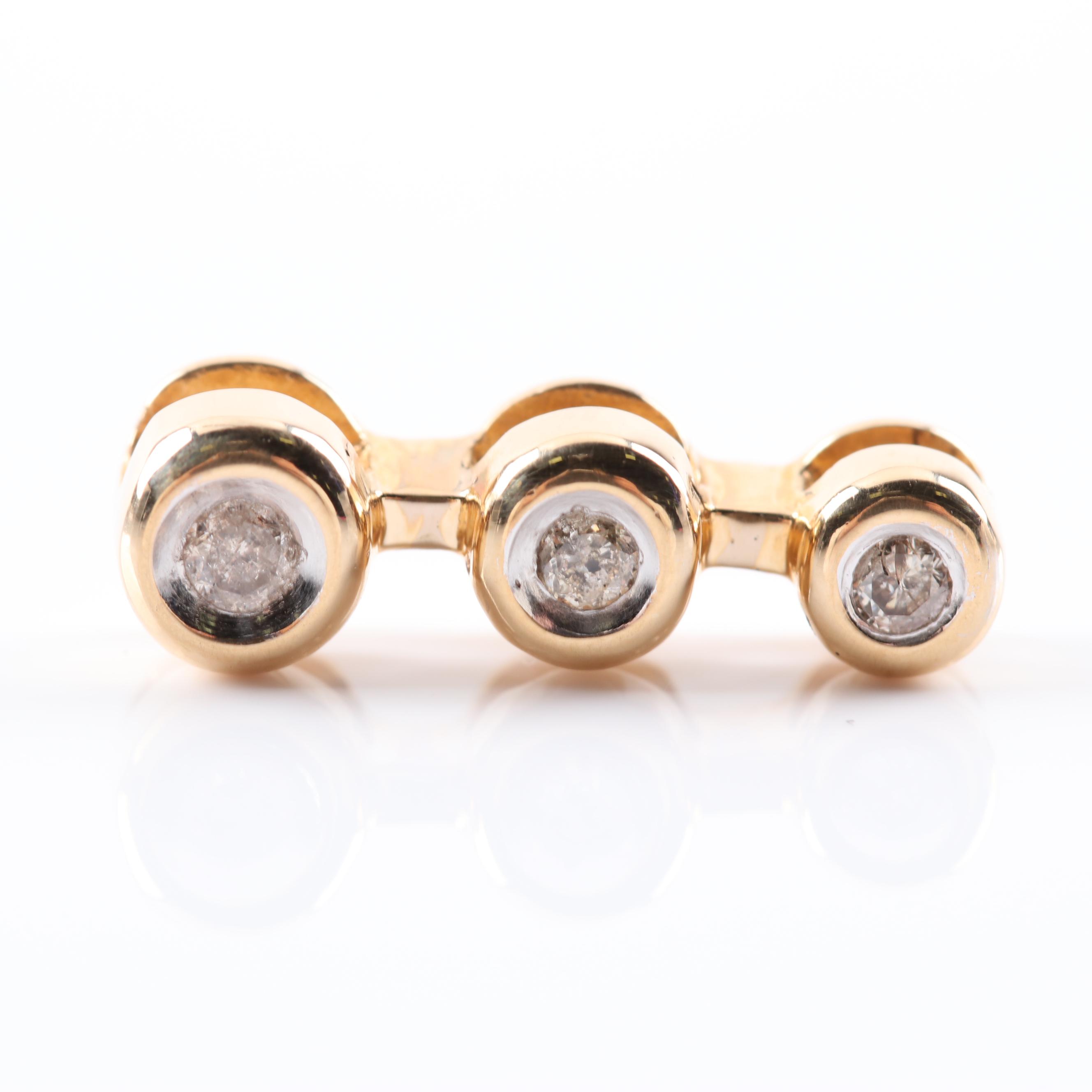 10K Yellow Gold Diamond Pendant