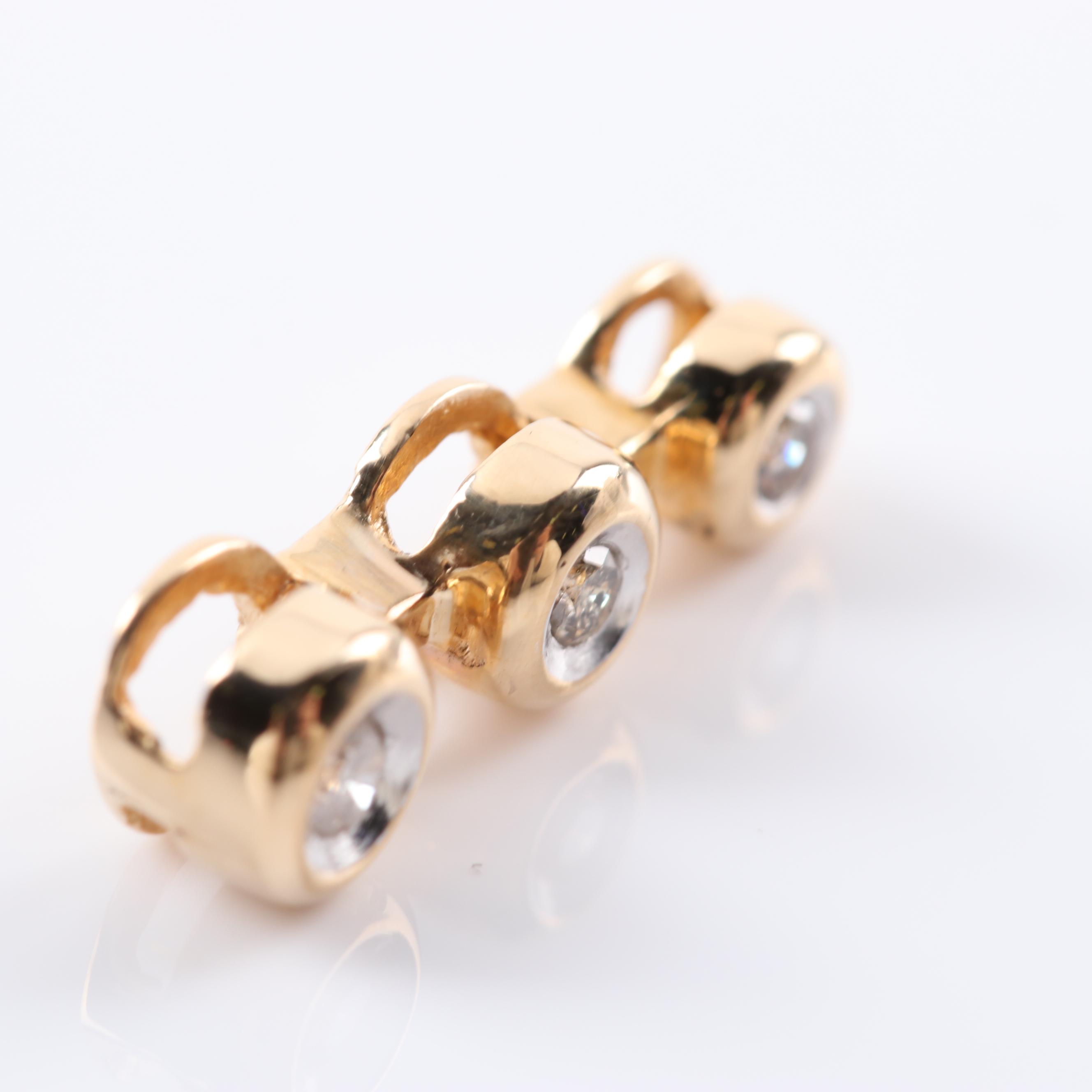 10K Yellow Gold Diamond Pendant