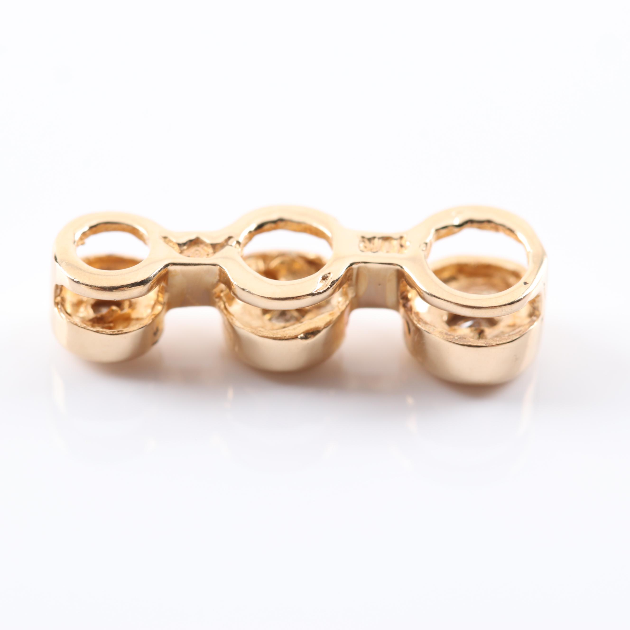10K Yellow Gold Diamond Pendant