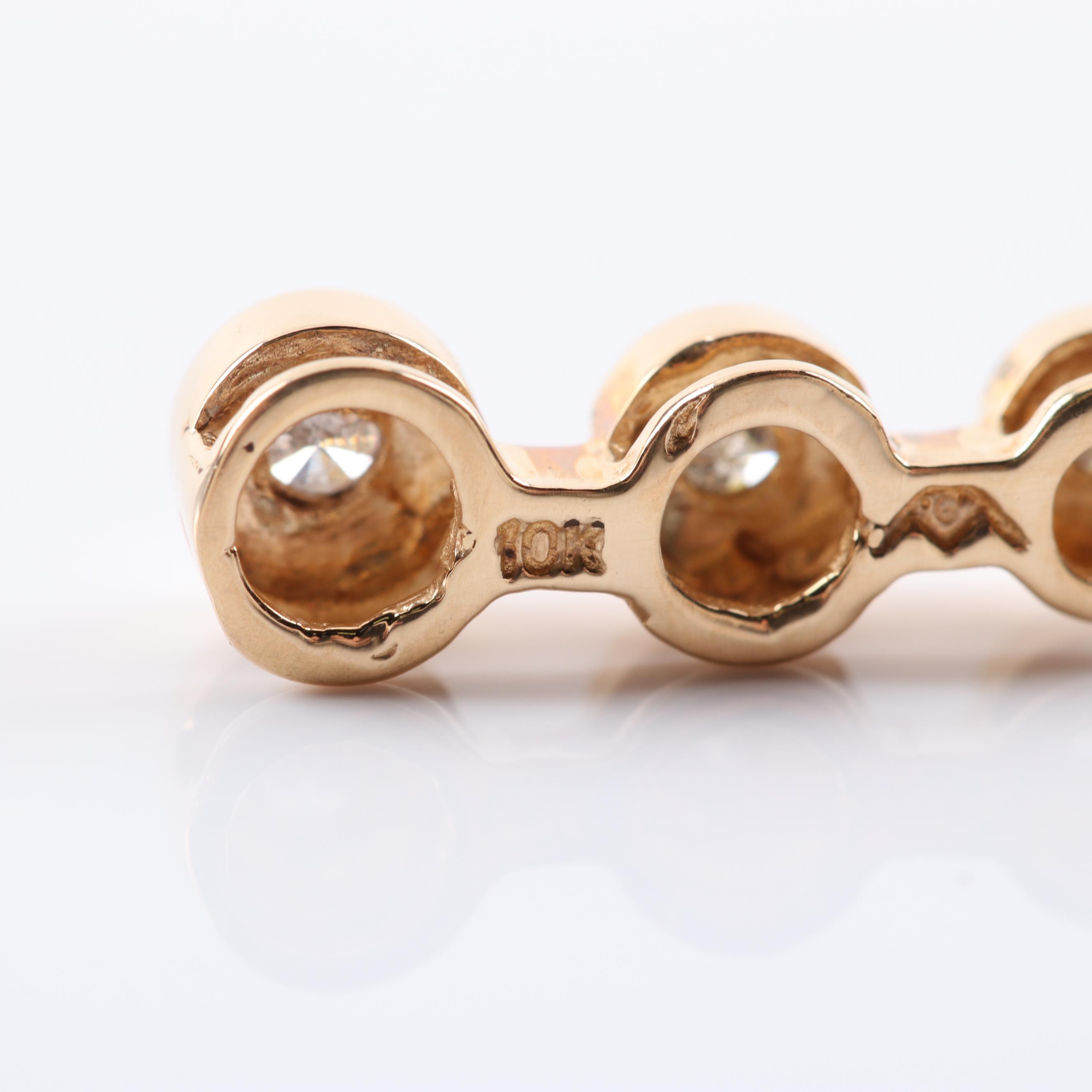 10K Yellow Gold Diamond Pendant